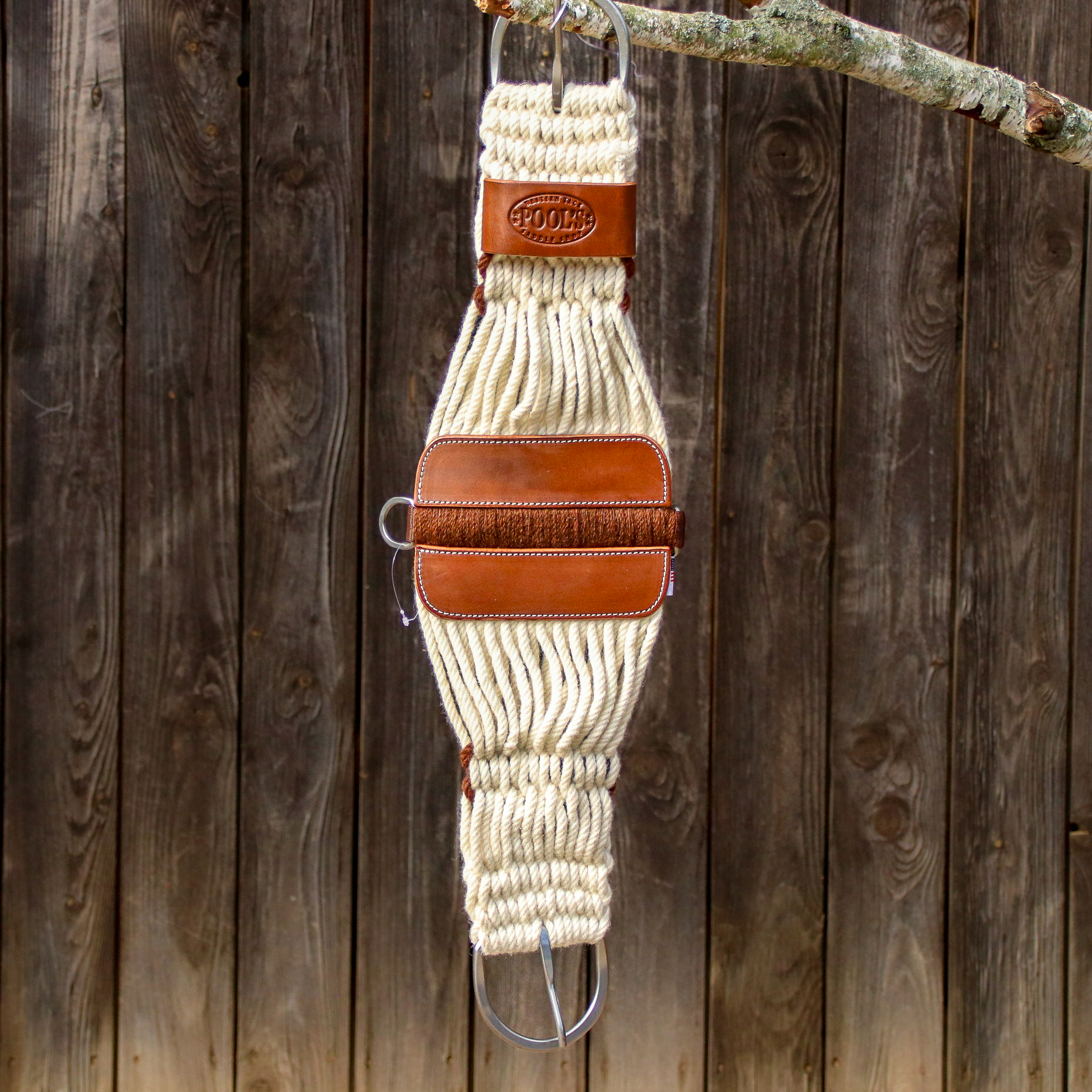 Mohair Gurt mit Leder