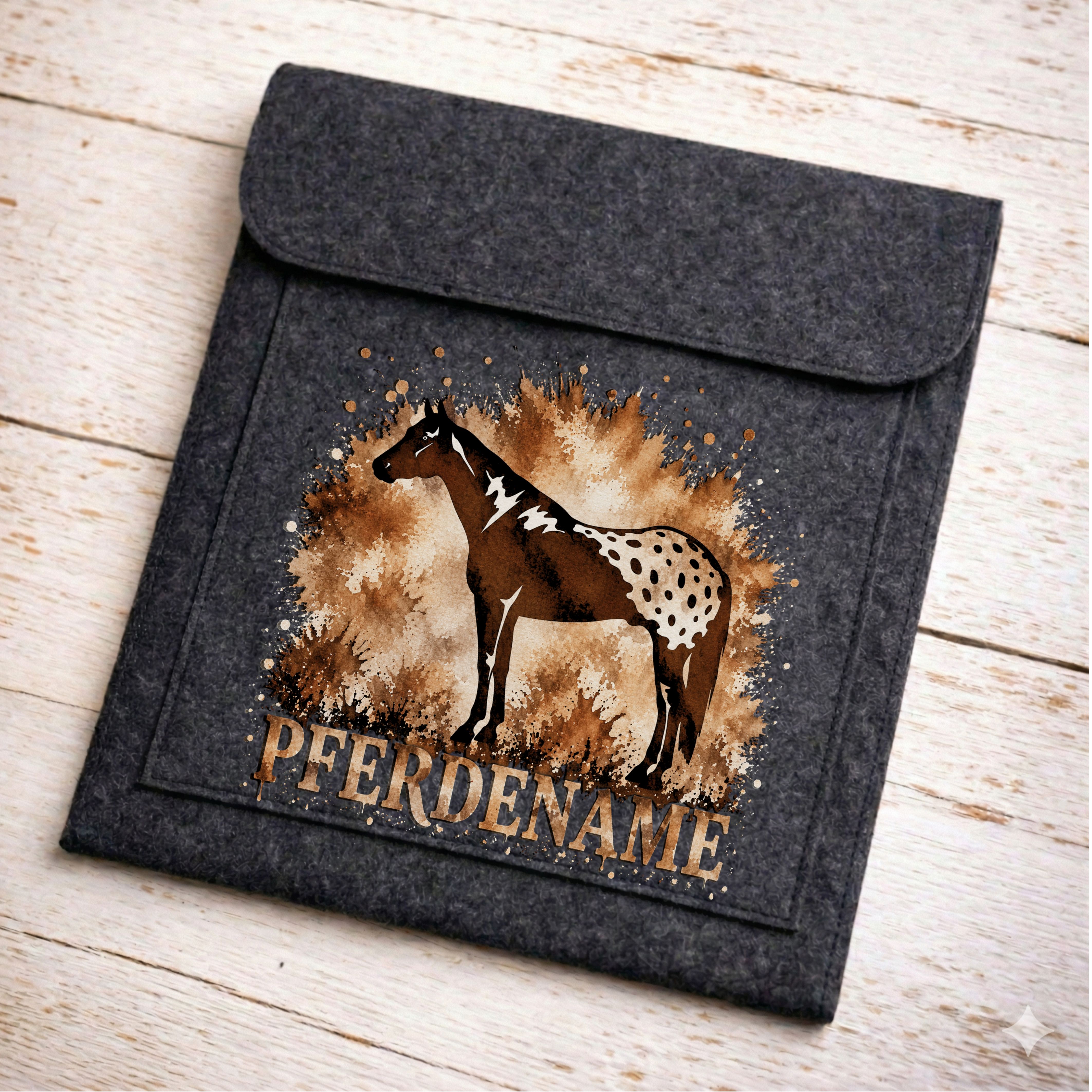 Equidenpasstasche AKTION + BÜGELFOLIE GRATIS Aquarell personalisiert