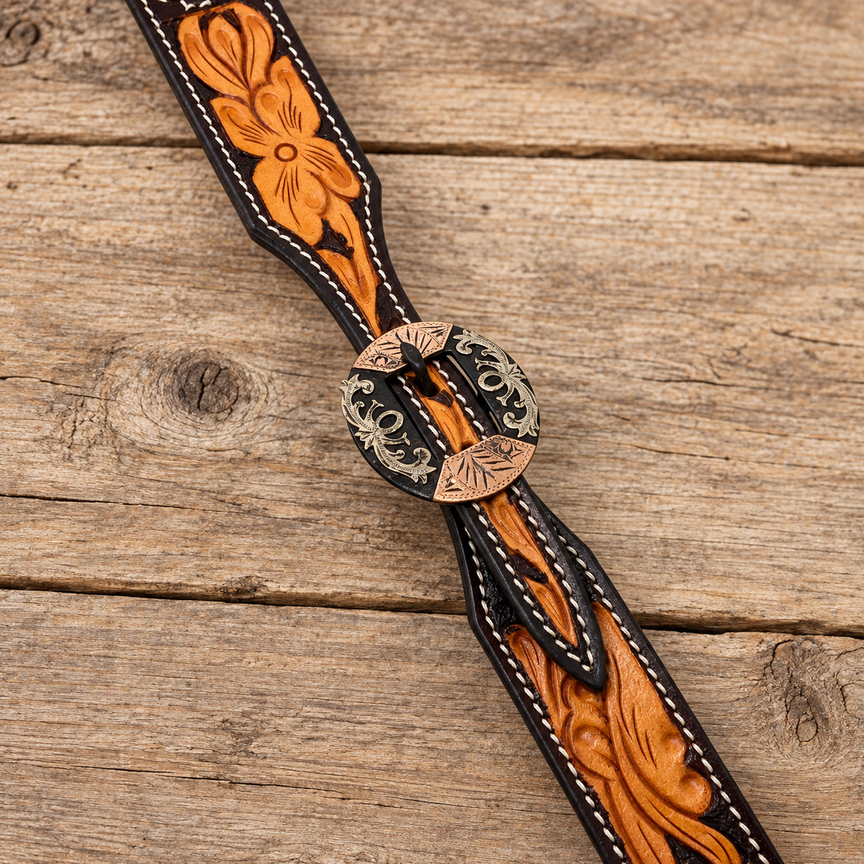 Trense Split Ear Einohr – Two Tone Leder