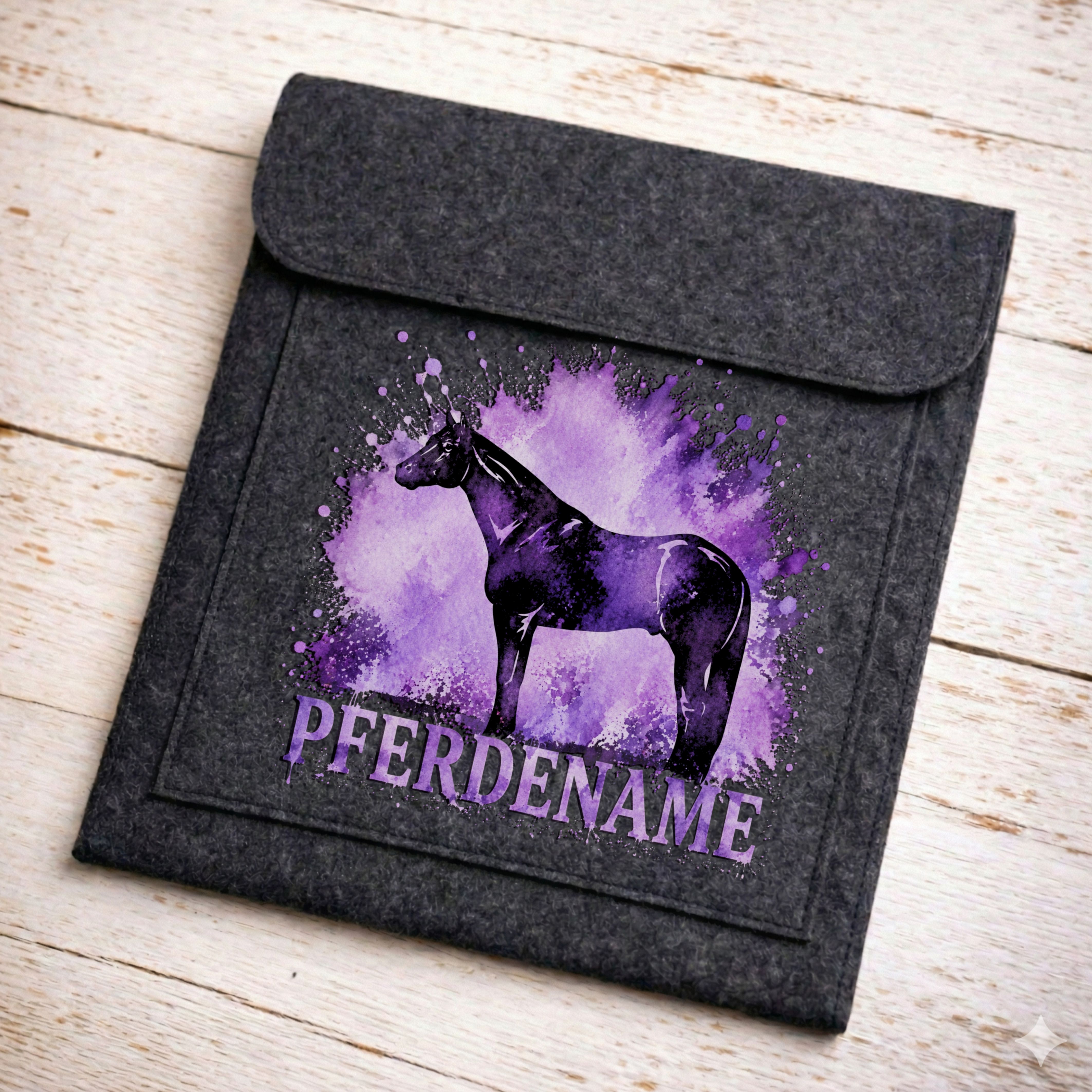 Equidenpasstasche AKTION + BÜGELFOLIE GRATIS Aquarell personalisiert