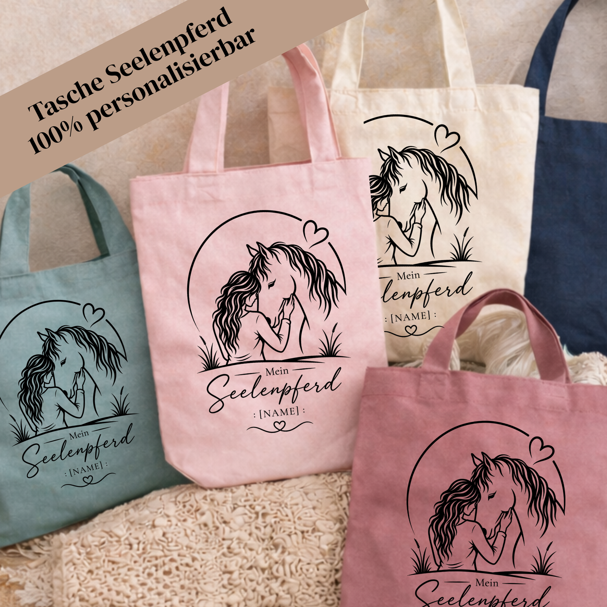 Baumwolltasche Seelenpferd