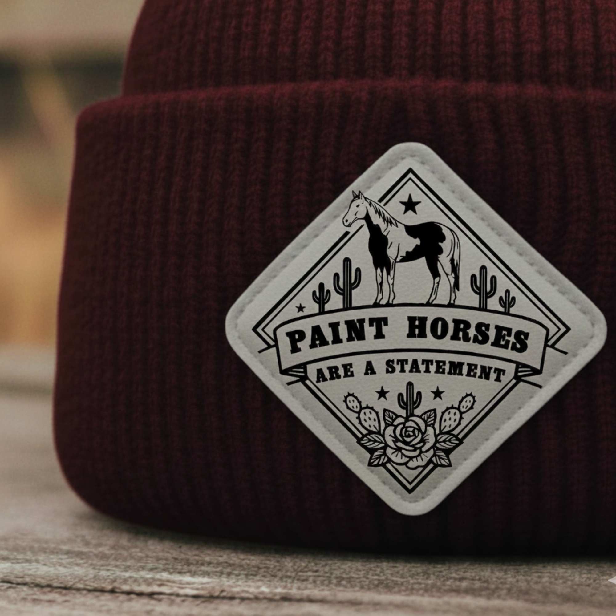 Showtack Beanie "Paint Horses are a Statement"