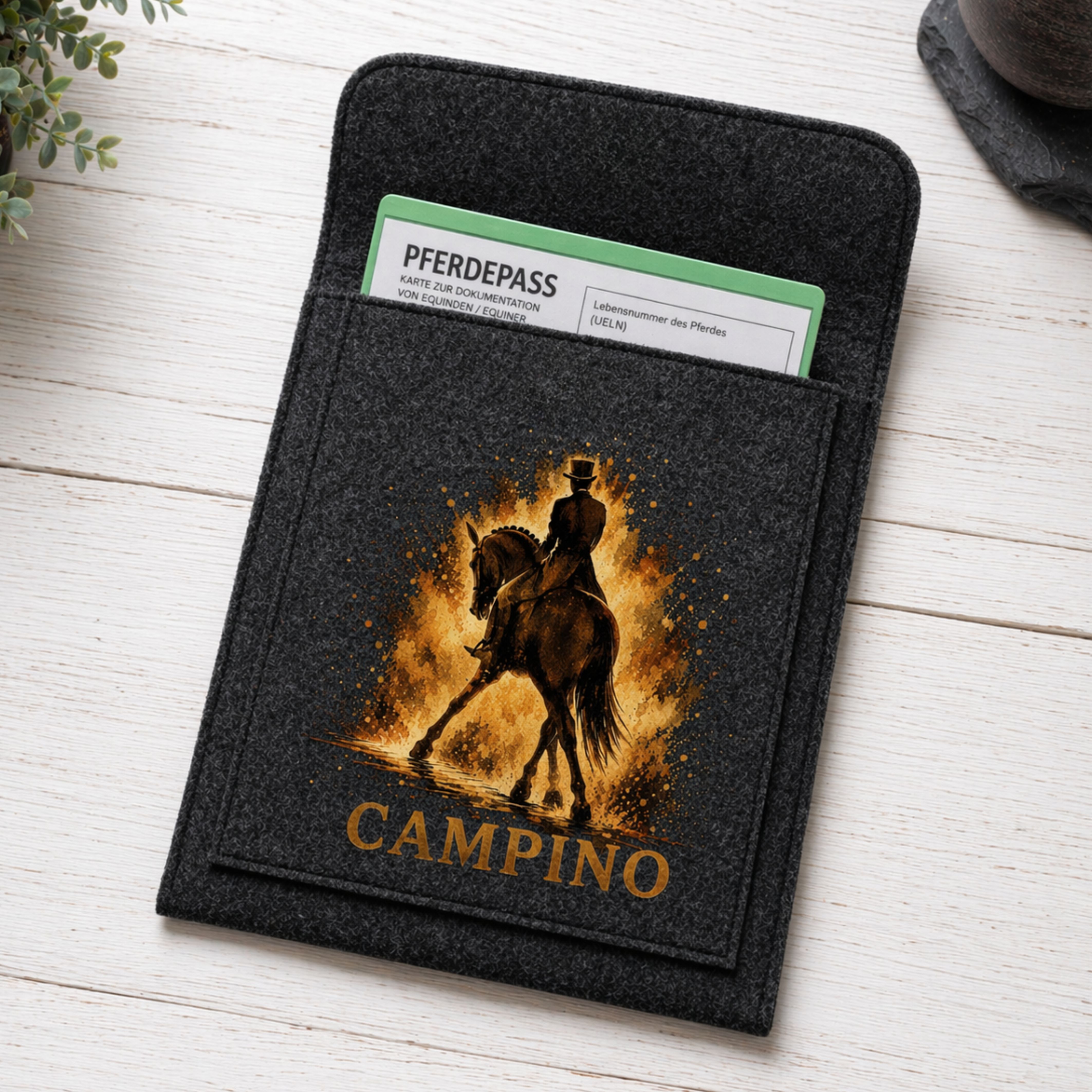 Equidenpasstasche AKTION + BÜGELFOLIE GRATIS Aquarell personalisiert