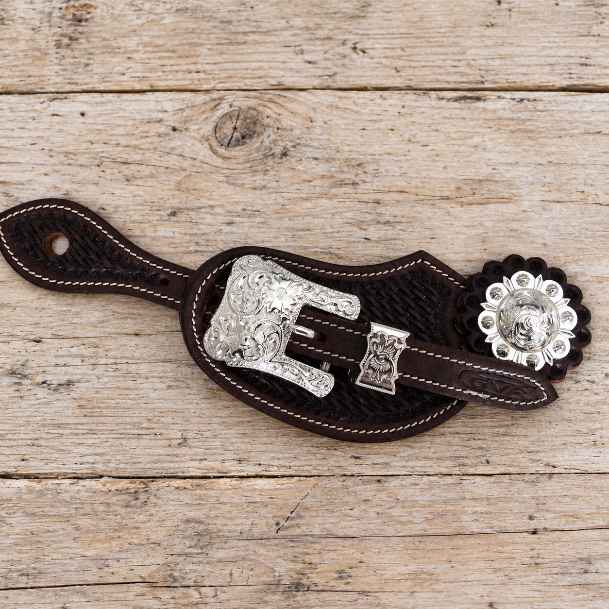 Sporenriemen LADIES Silber Strass