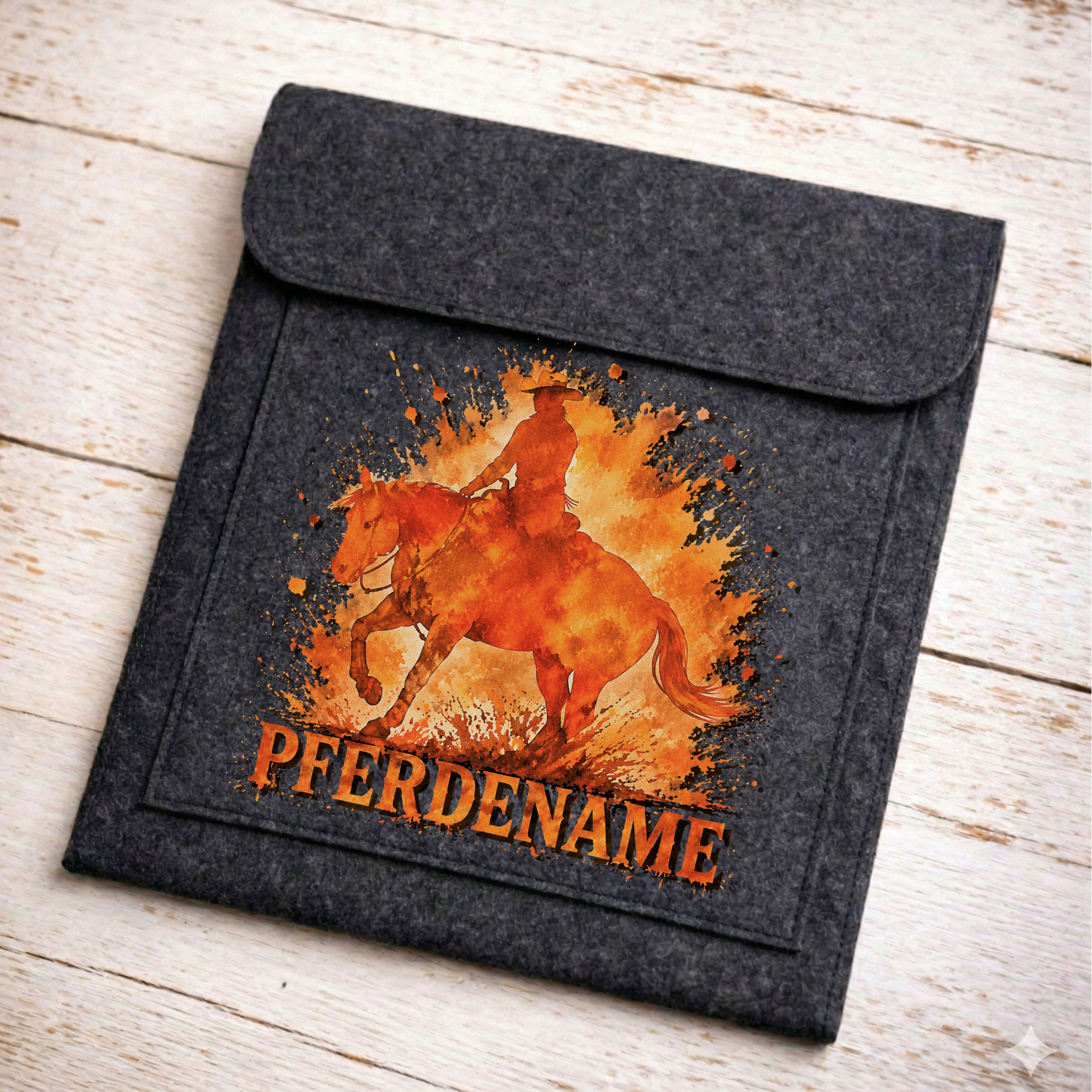 Equidenpasstasche AKTION + BÜGELFOLIE GRATIS Aquarell personalisiert