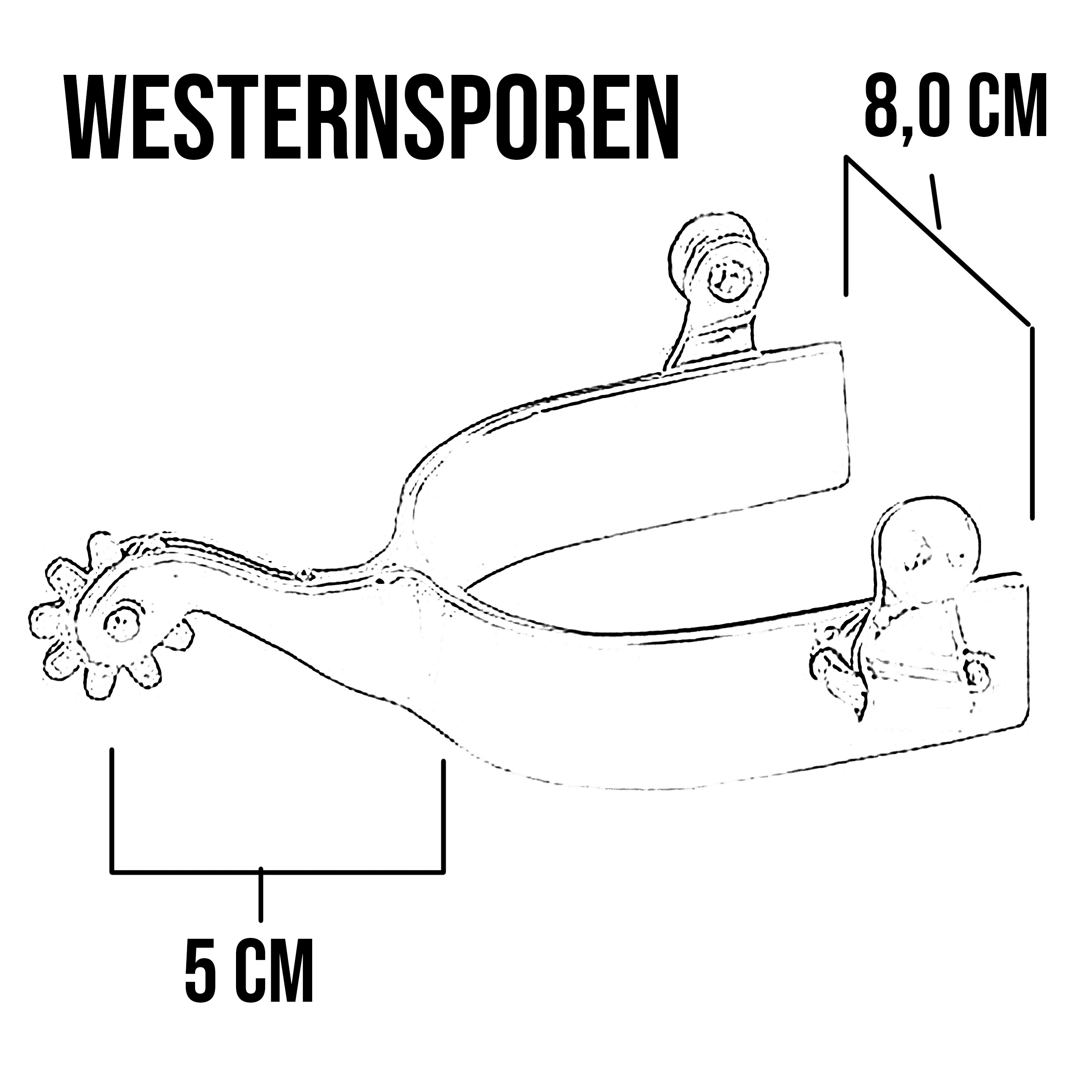 Western  Sporen Silber mit Tooling