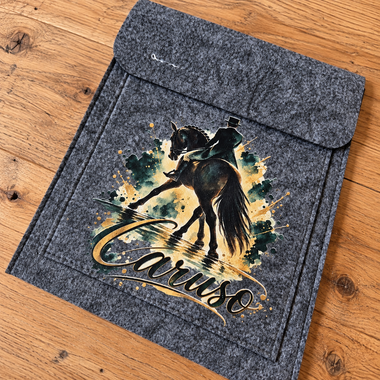 Personalisierte Equidenpasstasche Aquarell