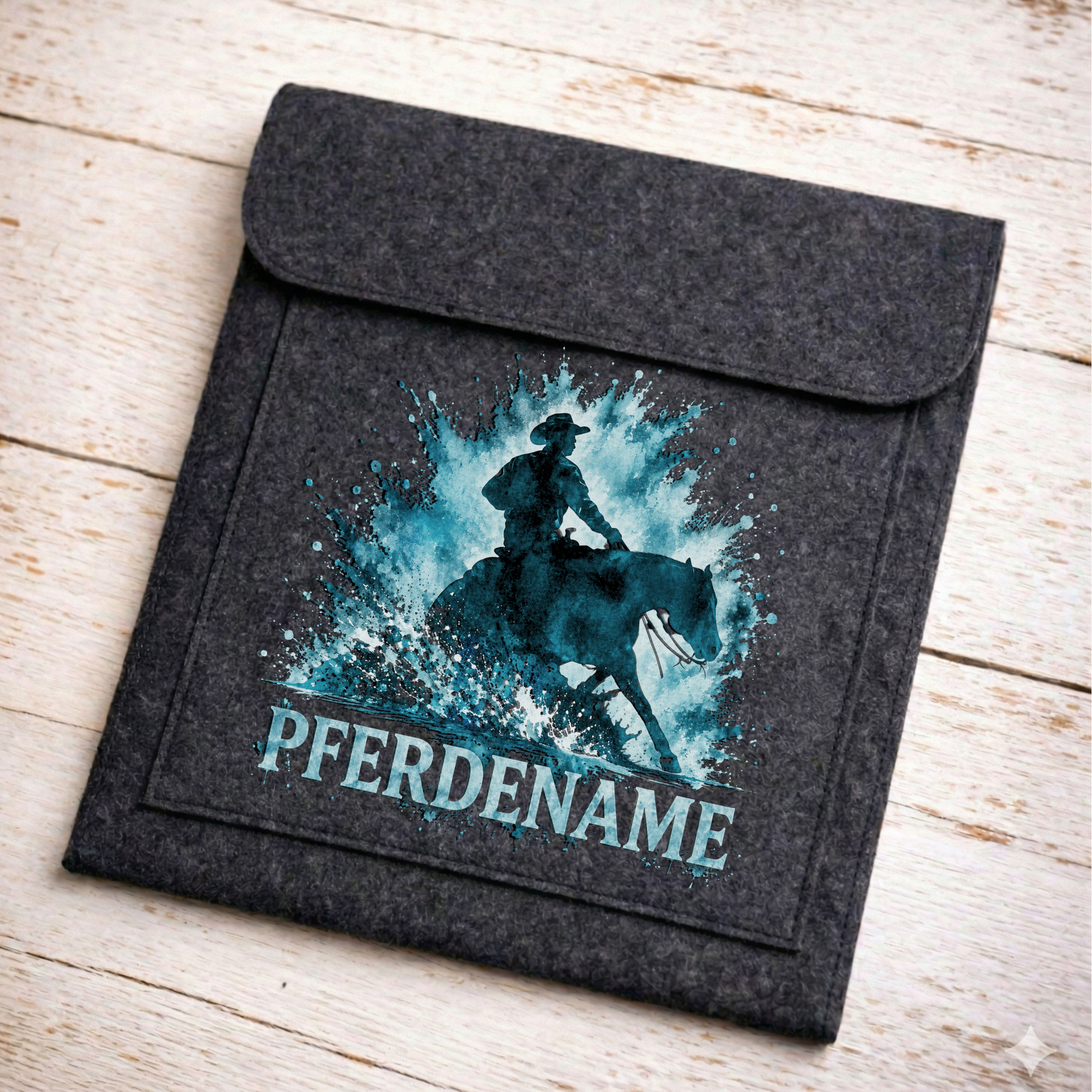 Equidenpasstasche AKTION + BÜGELFOLIE GRATIS Aquarell personalisiert