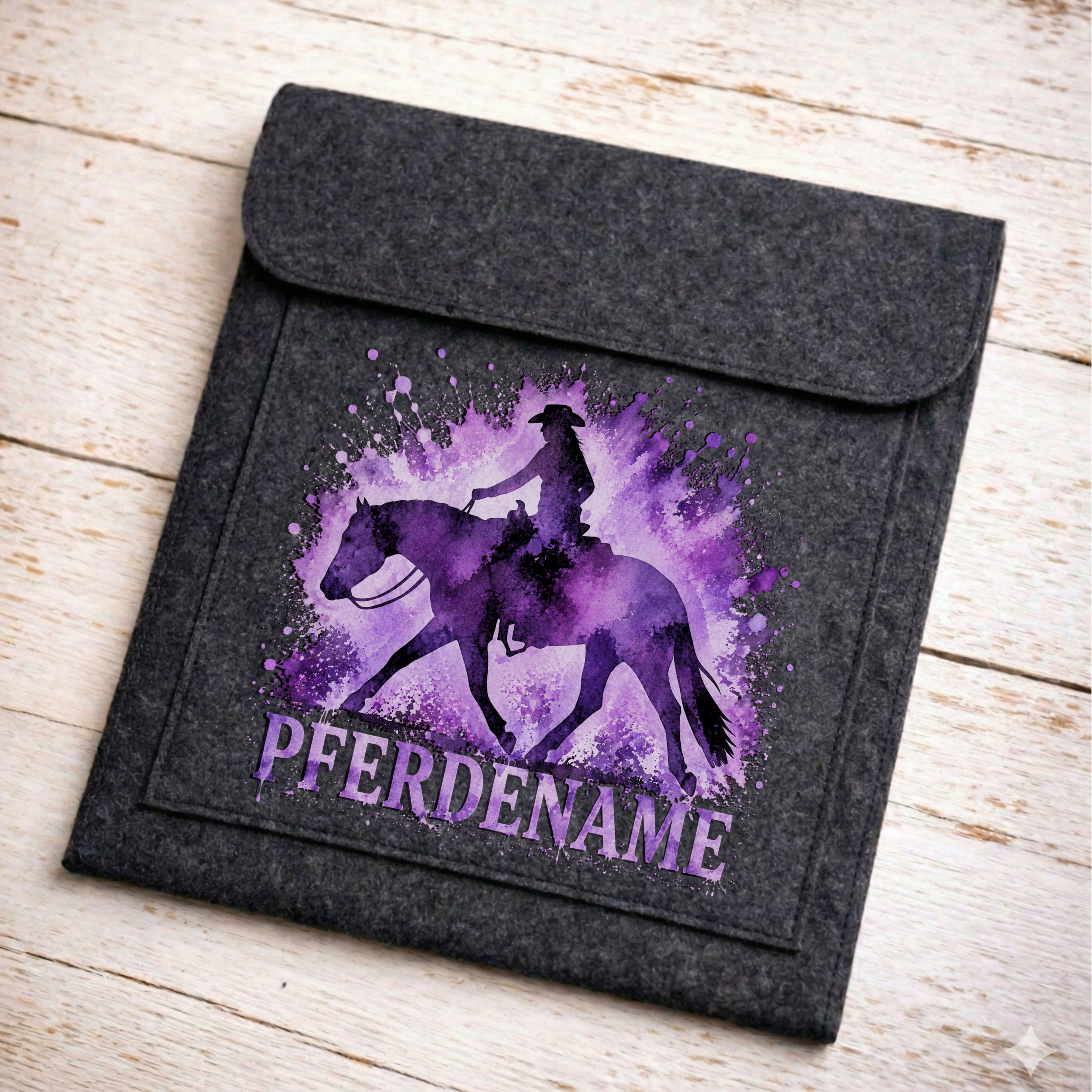 Equidenpasstasche AKTION + BÜGELFOLIE GRATIS Aquarell personalisiert