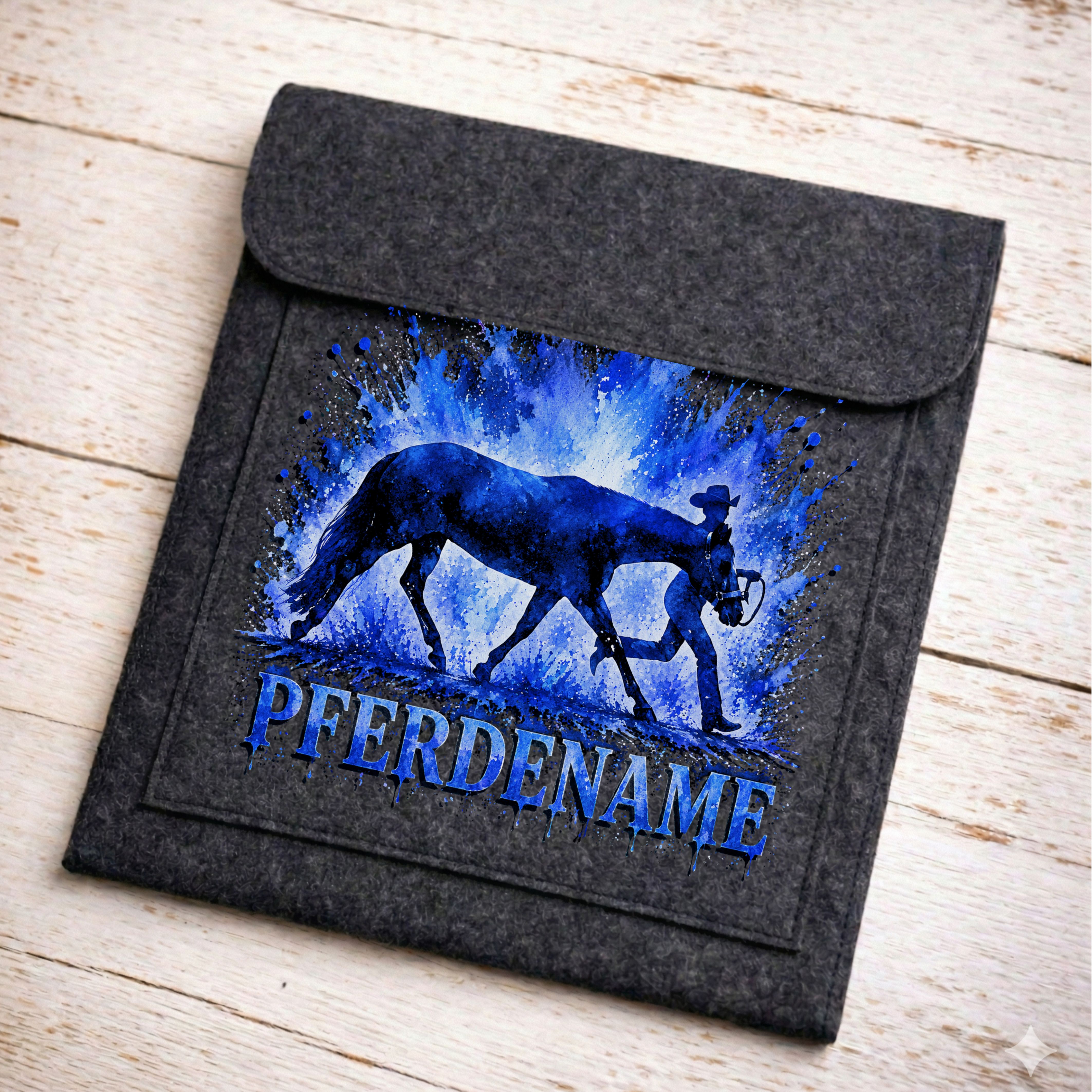 Equidenpasstasche AKTION + BÜGELFOLIE GRATIS Aquarell personalisiert