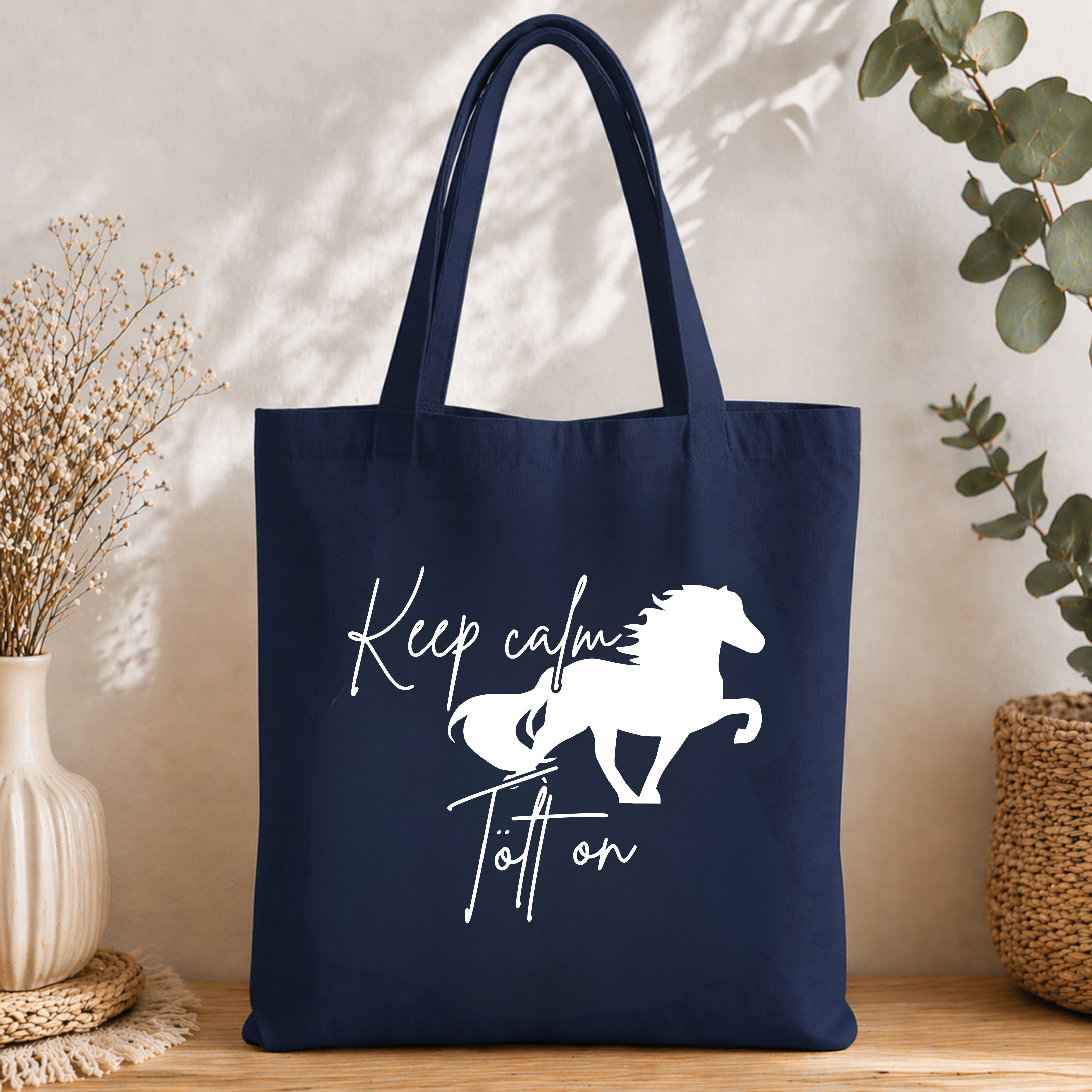 Bio-Baumwolltasche Islandpferd
