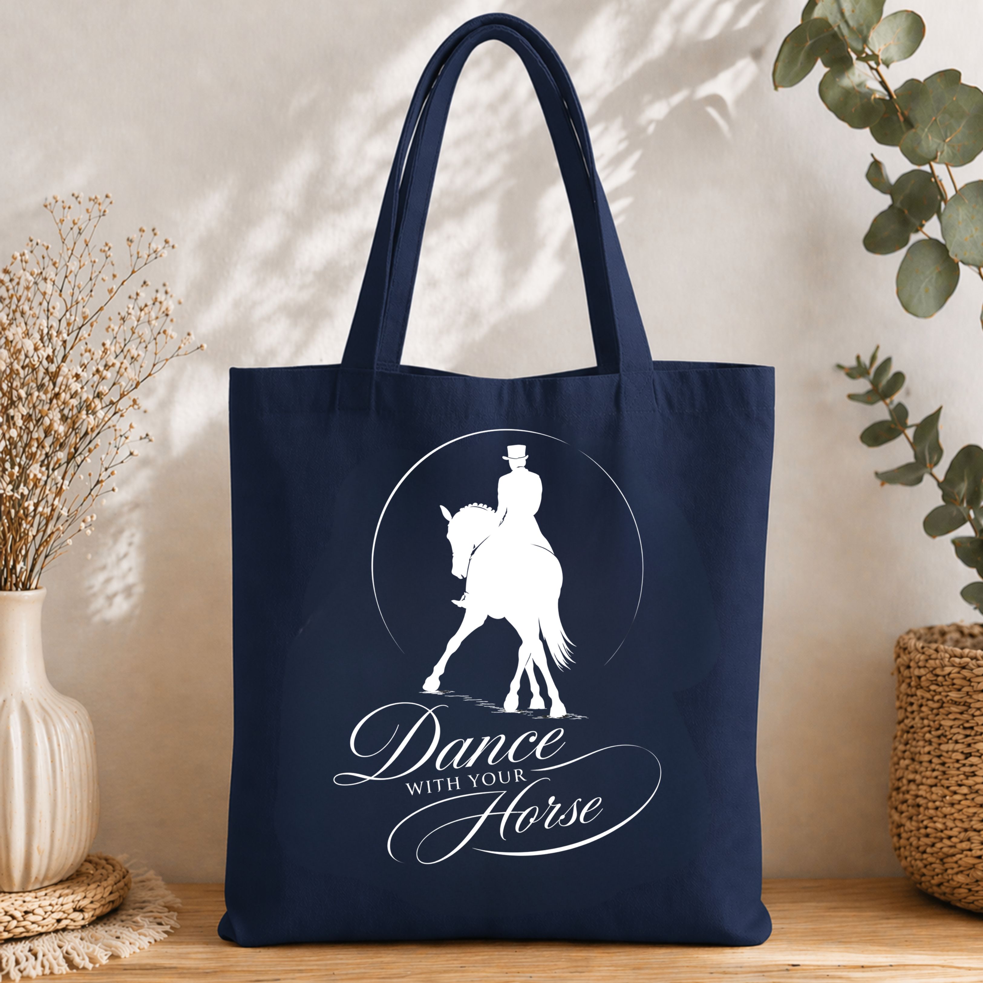 Bio-Baumwolltasche Dressurpferd