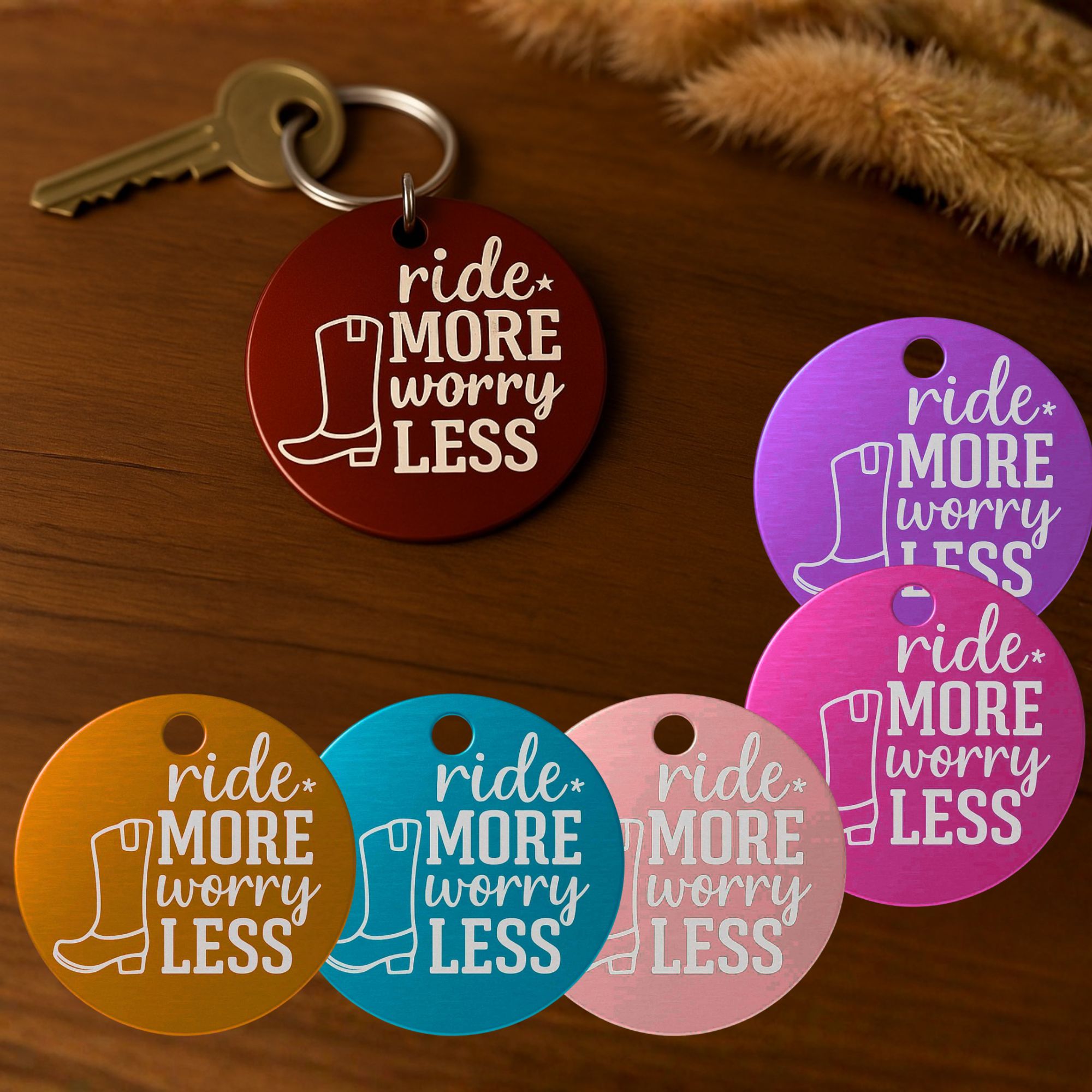 Schlüsselanhänger Western Personalisiert Logo Pferd