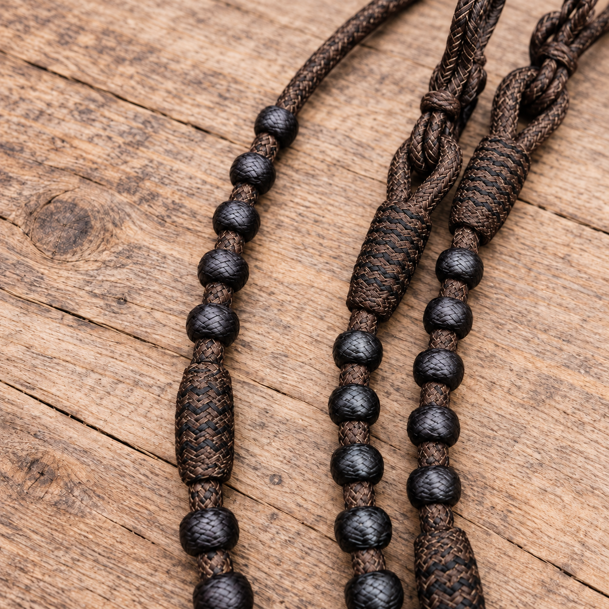 Romal Reins Schoko – 30 Plait Rawhide
