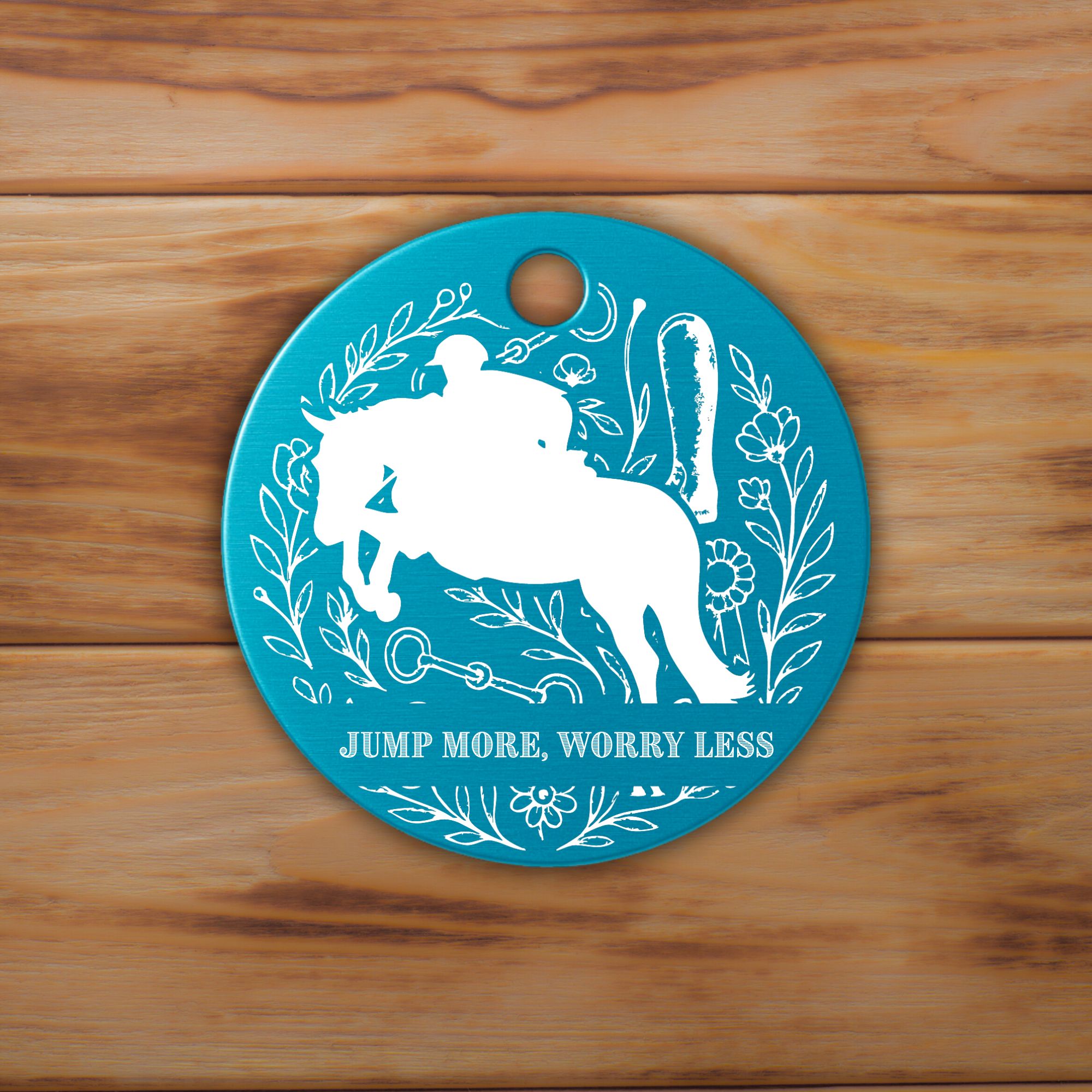 Schlüsselanhänger Springen Personalisiert Pferd