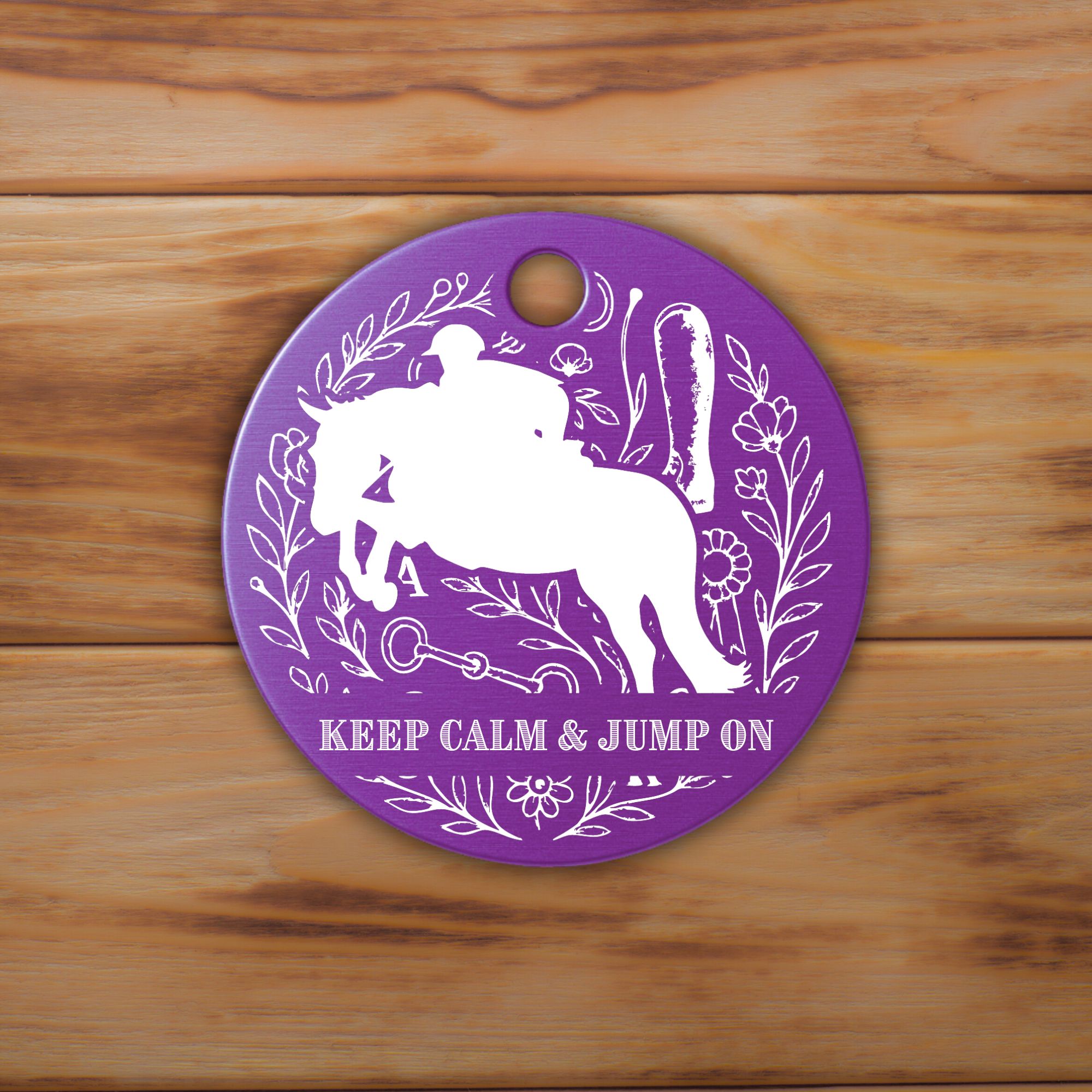 Schlüsselanhänger Springen Personalisiert Pferd