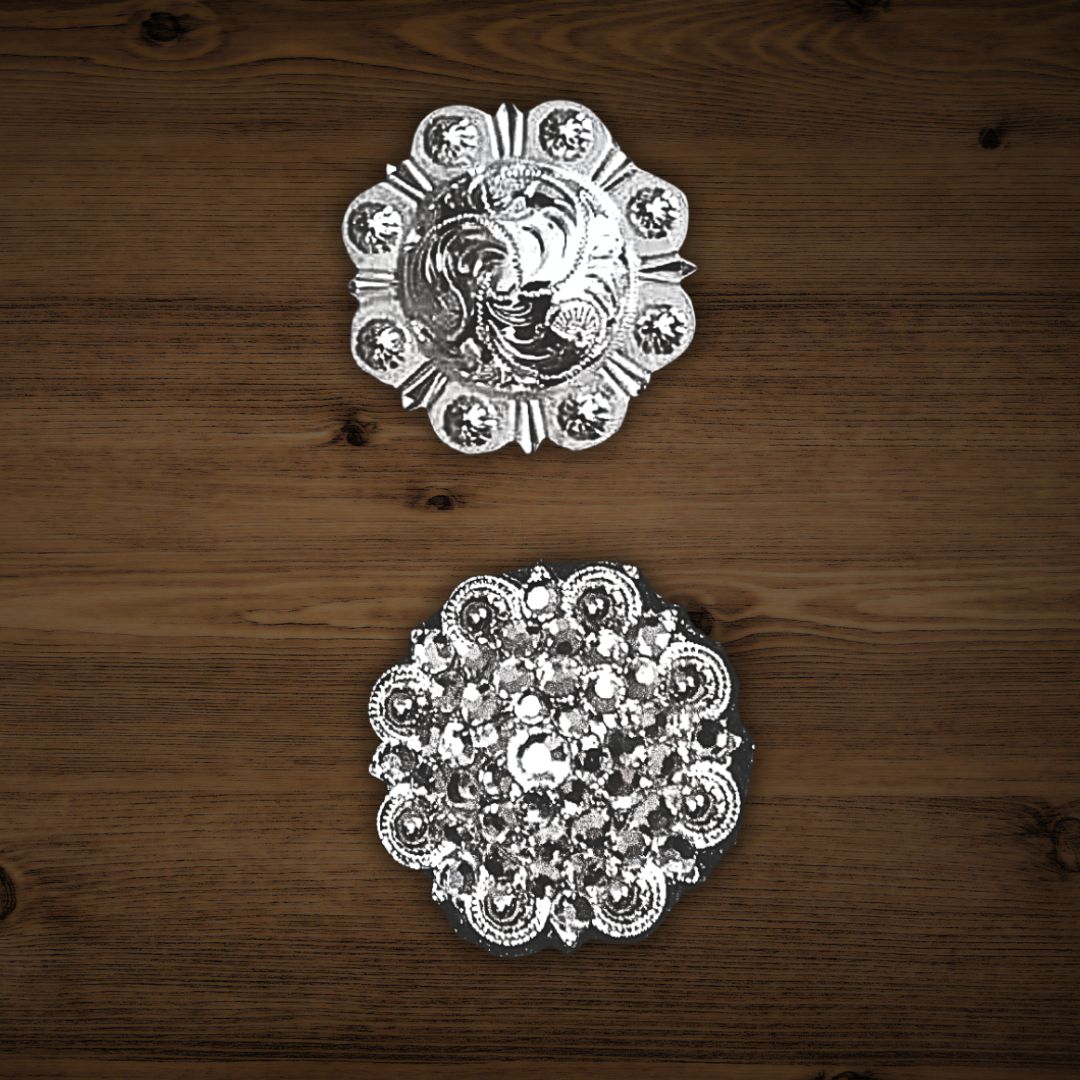 Silberner Berry Concho (schraubbar)