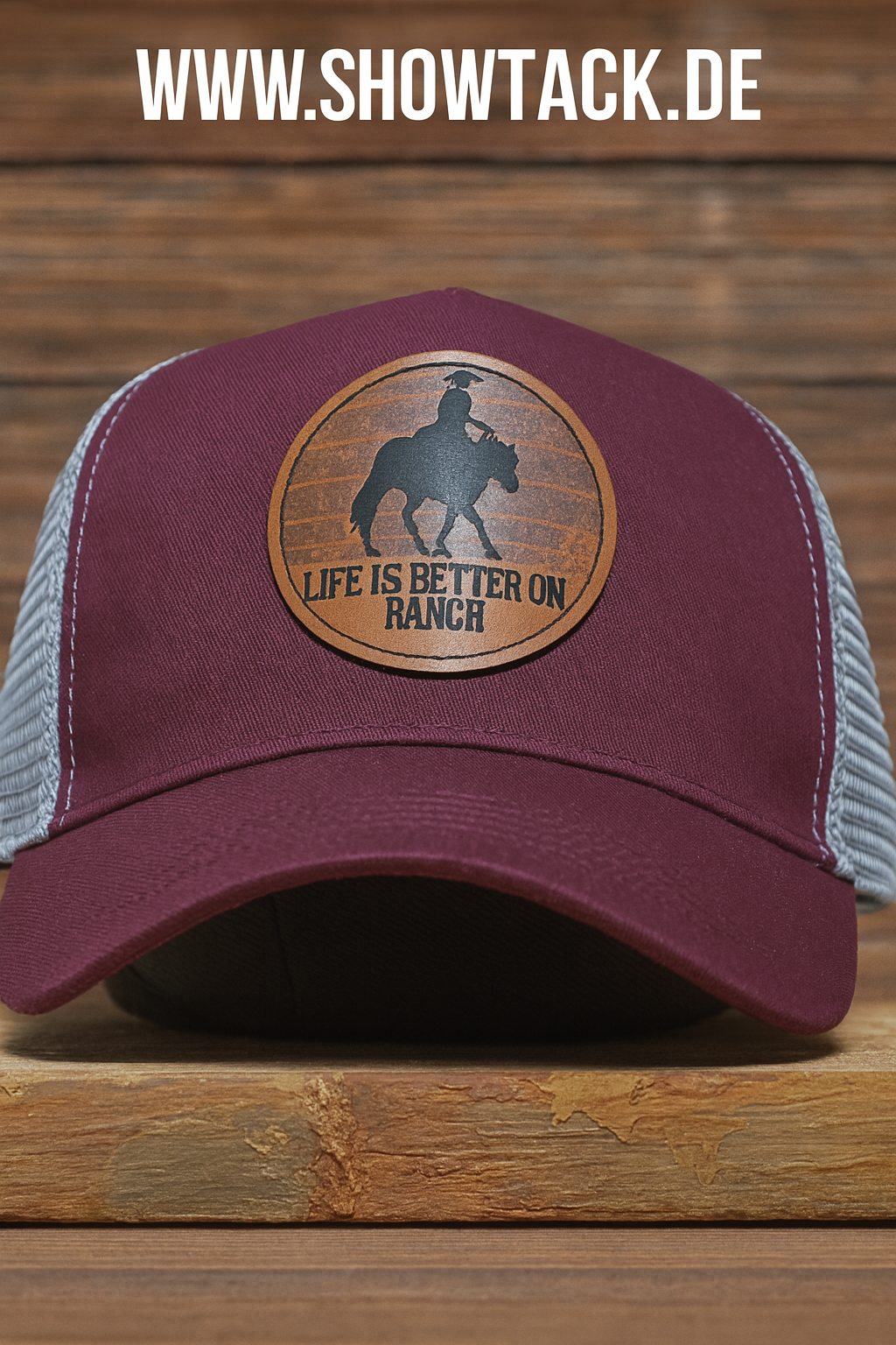 Cap „Ranch Life“ – Trucker Cap mit Leder-Patch