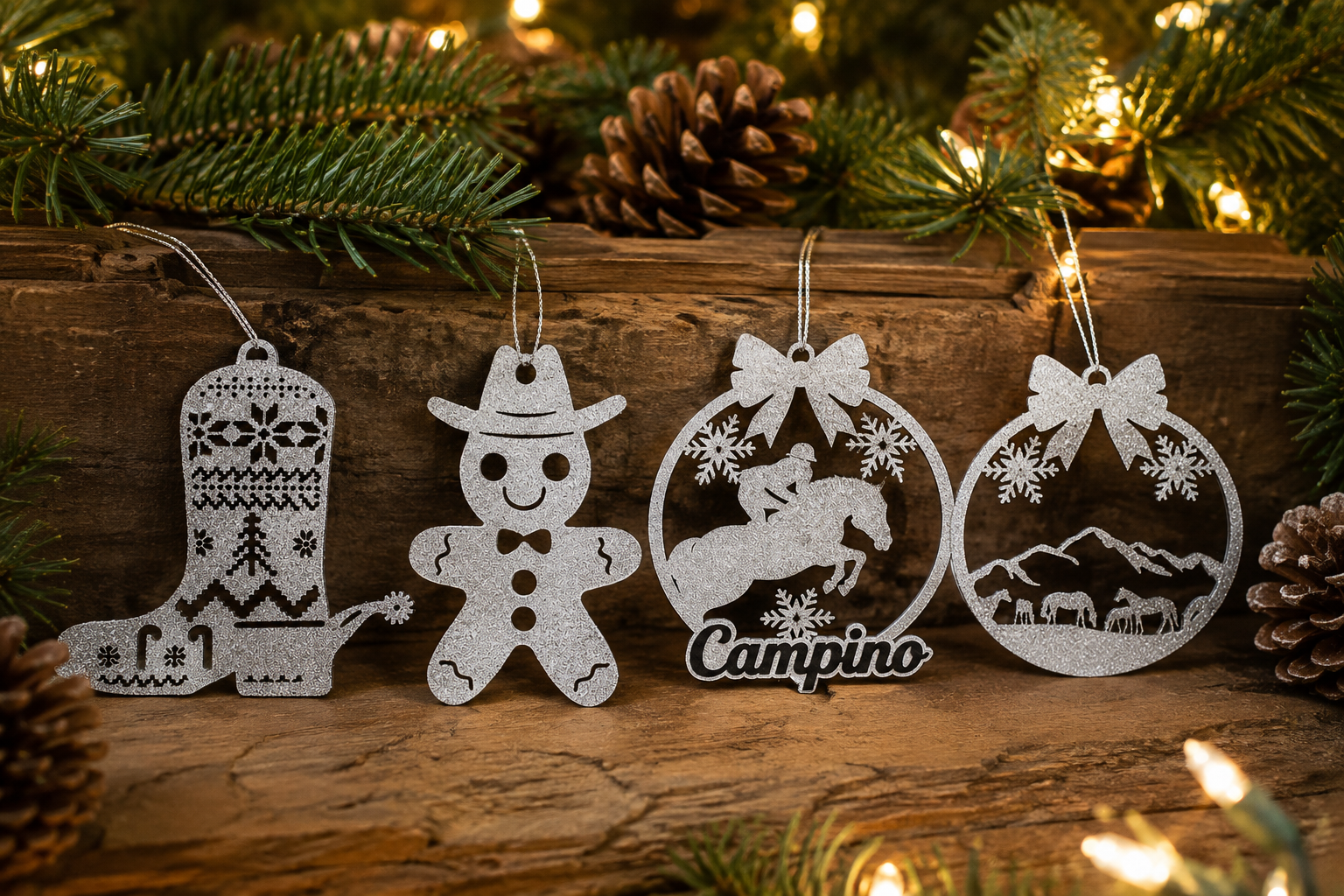 Western Ornamente und Weihnachtsdeko