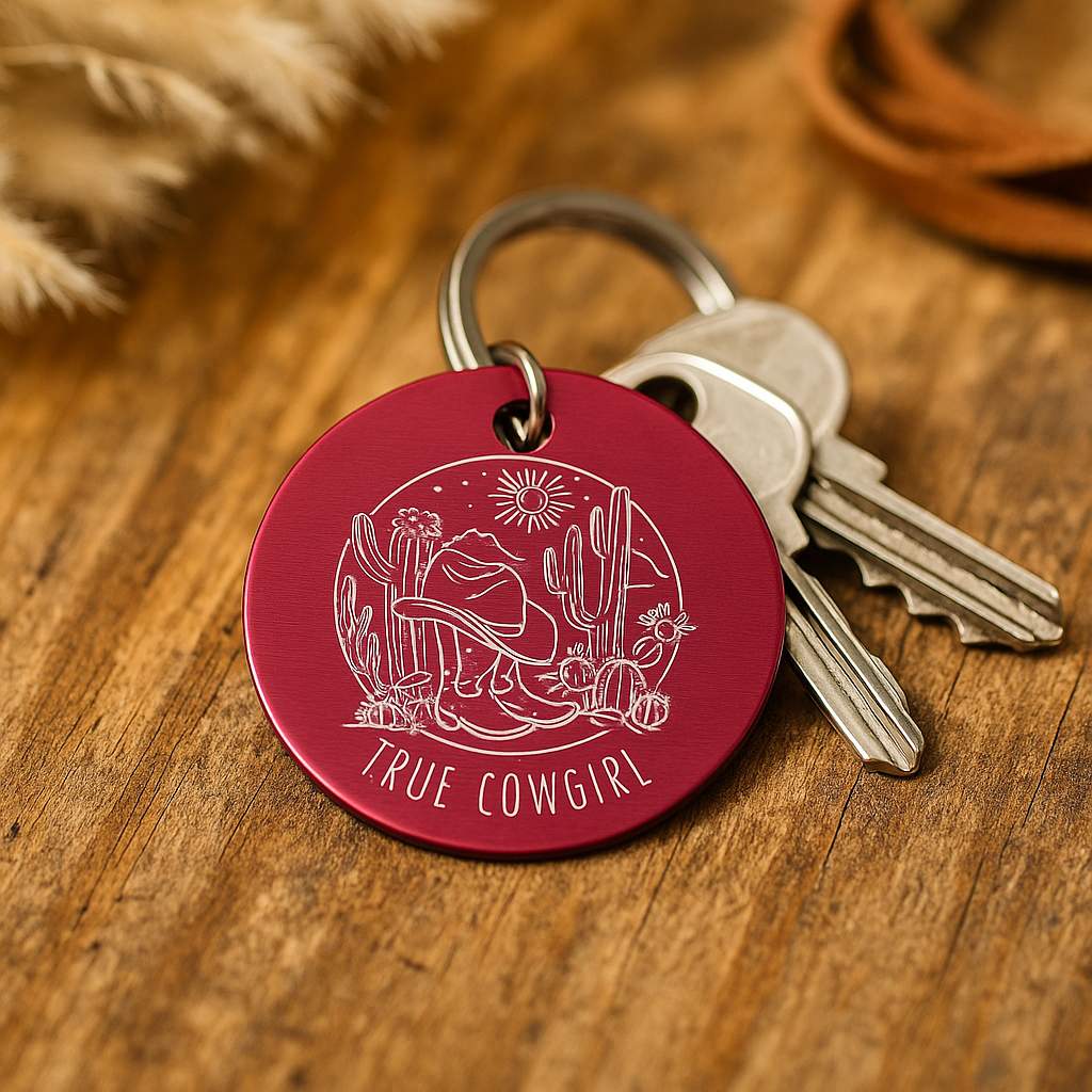 Schlüsselanhänger Western Personalisiert Pferd