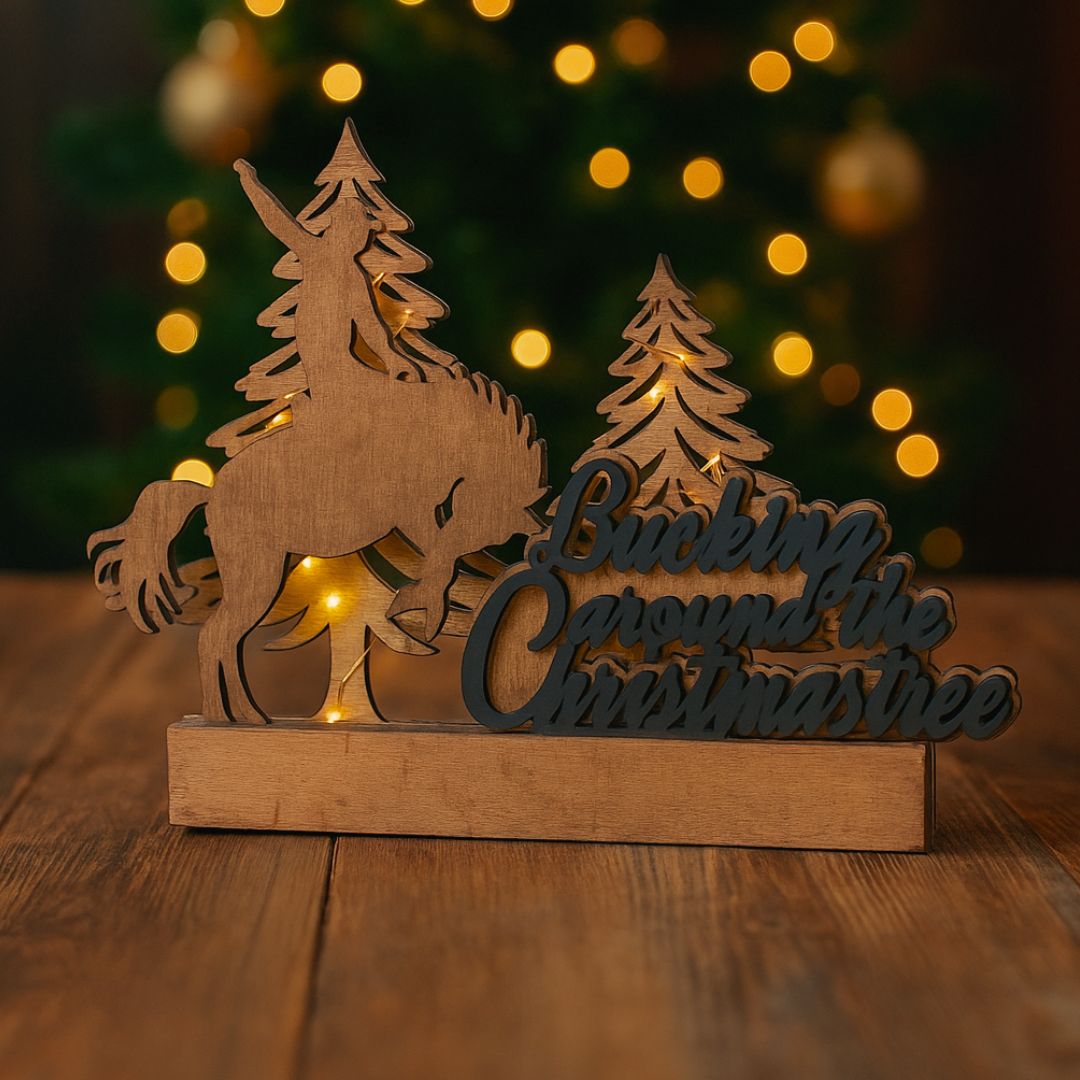 Aufsteller Bucking around the Christmastree