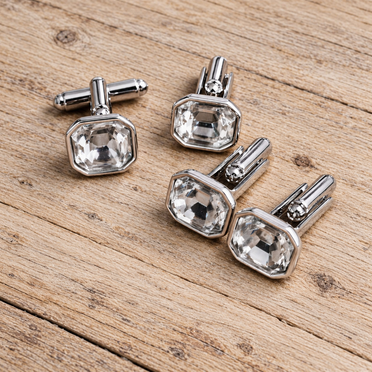 Startnummernhalter Square mit Strass – 4er-Set