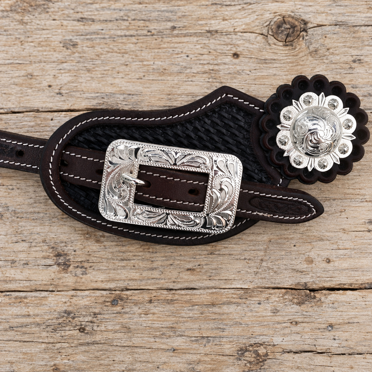 Westernsporenriemen Ladies Eckig