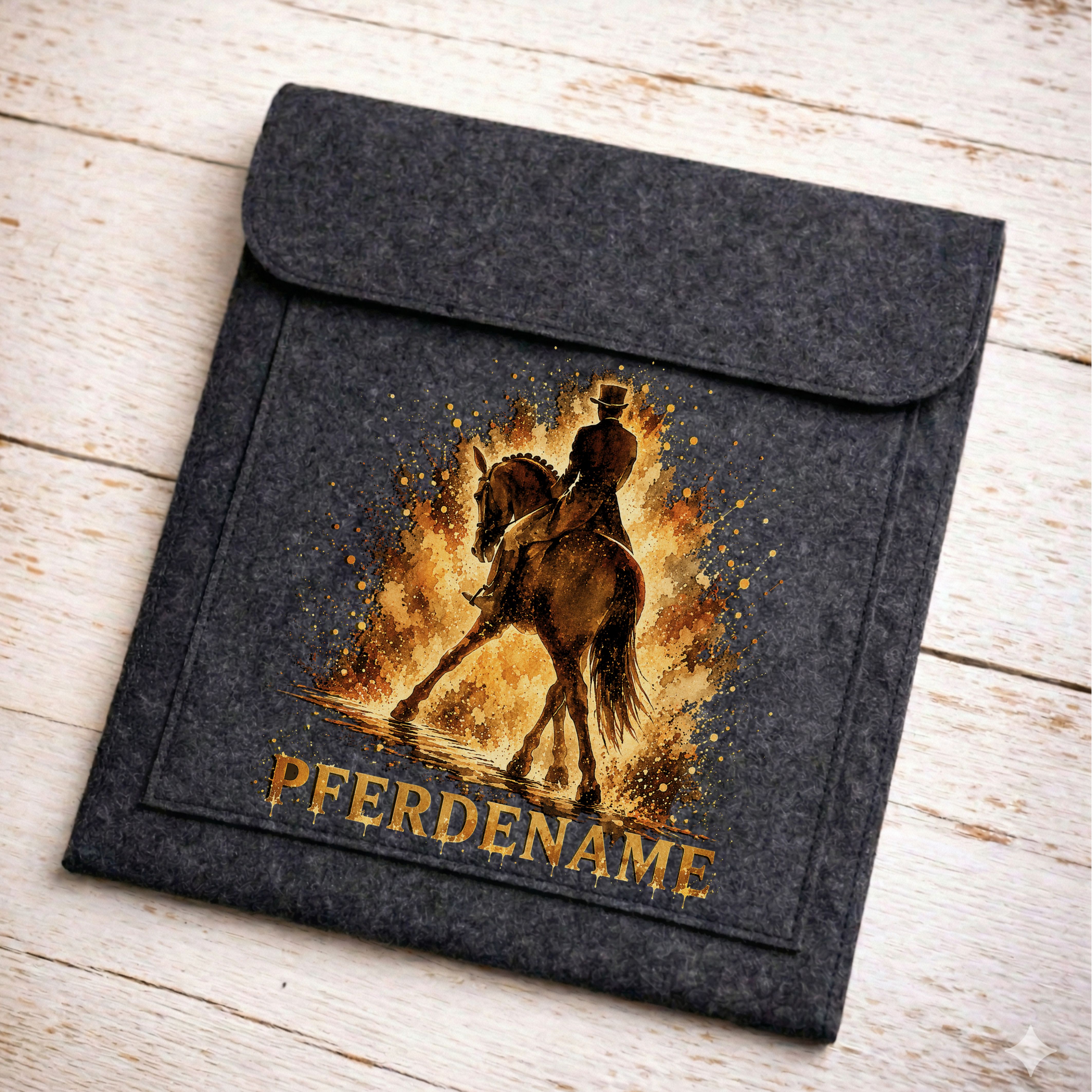 Equidenpasstasche AKTION + BÜGELFOLIE GRATIS Aquarell personalisiert