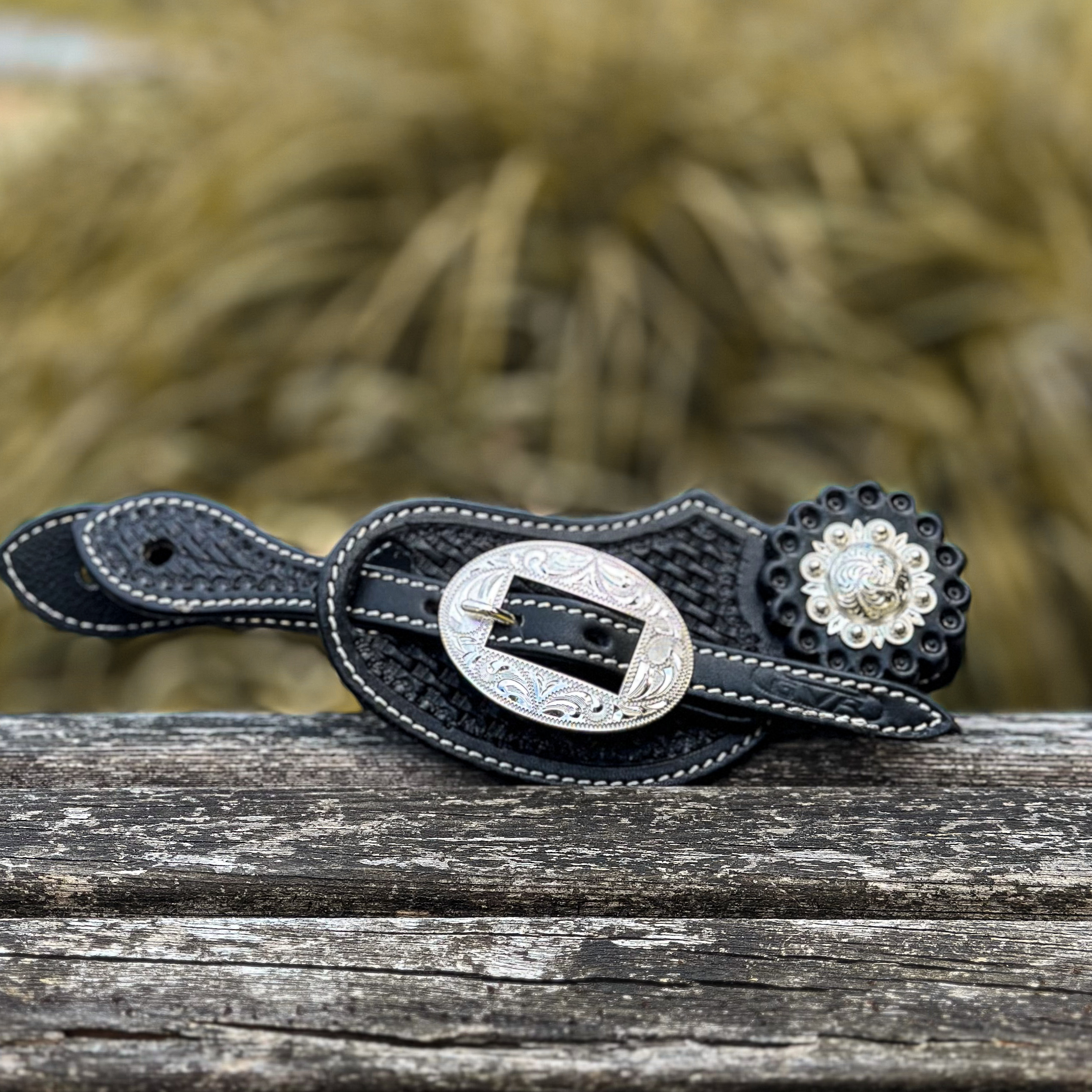 Western Schwarz  Sporenriemen Ladies Show