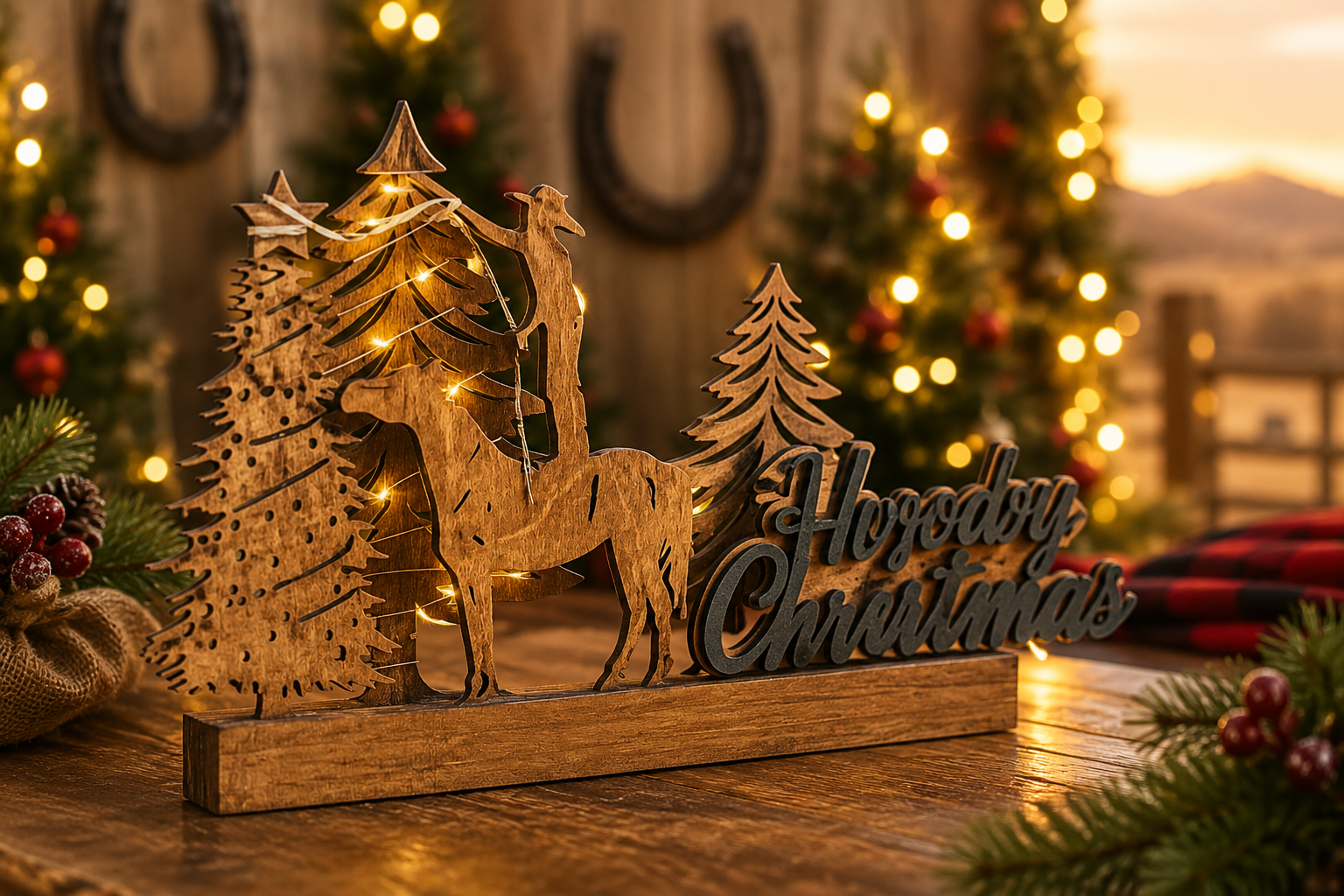 Western Weihnachtsdeko bei Showtack
