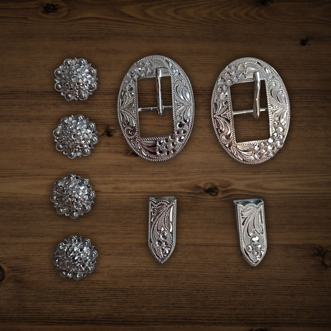 Schnallen & Conchoset Oval Strass