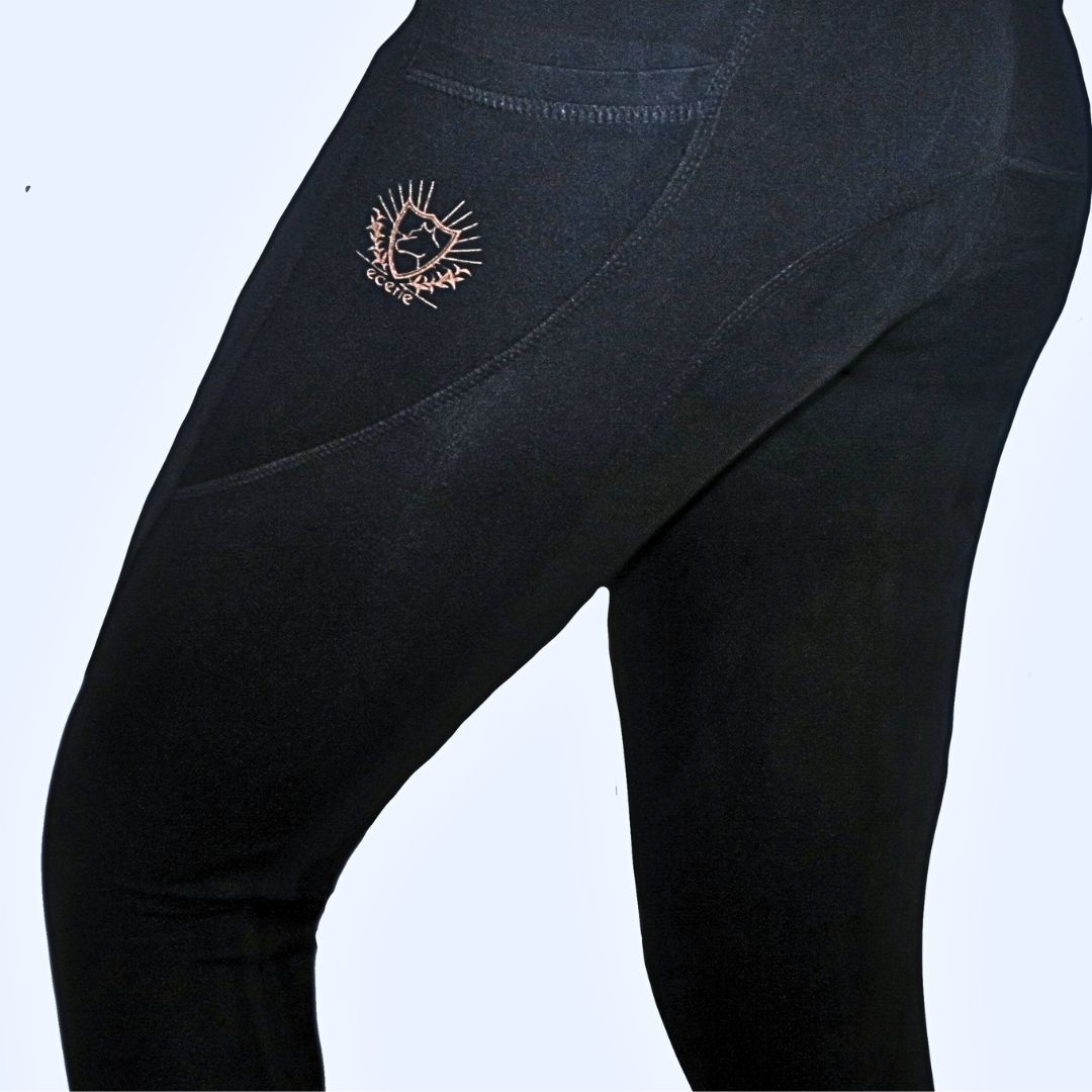 Reitleggings Kunstleder Sommer Vollbesatz