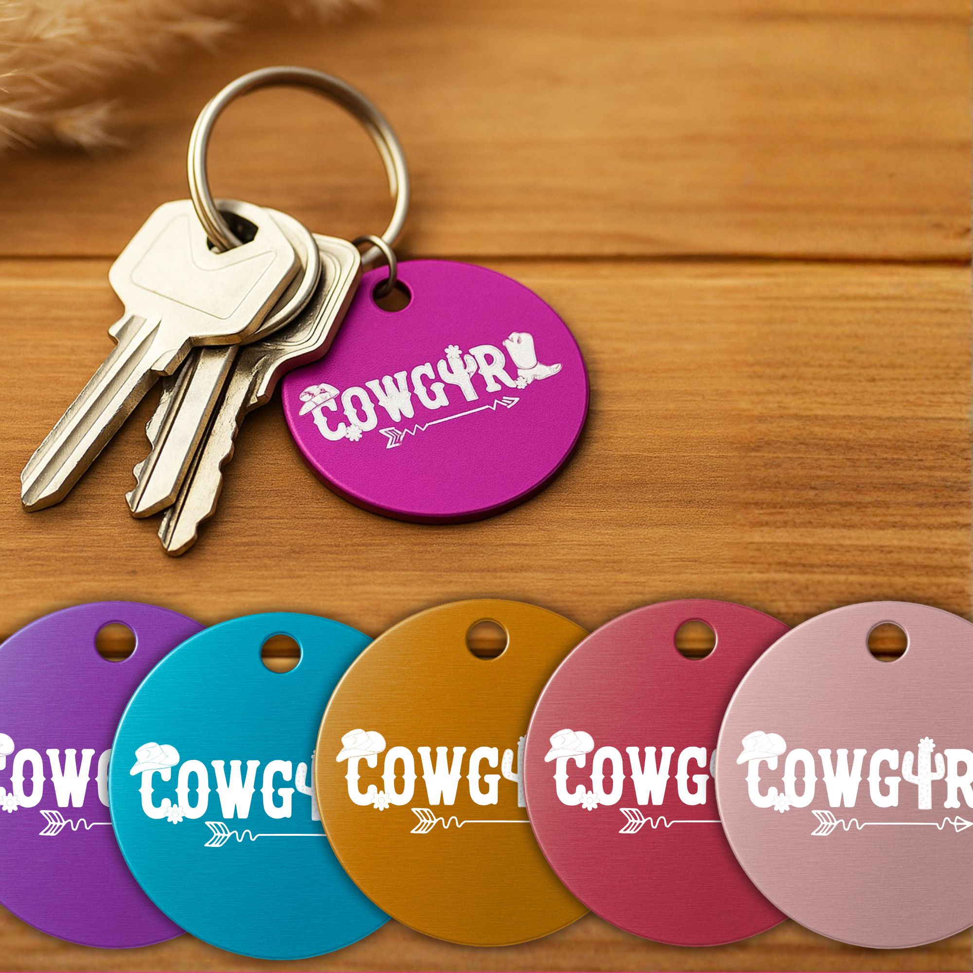 Schlüsselanhänger Western Personalisiert Pferd