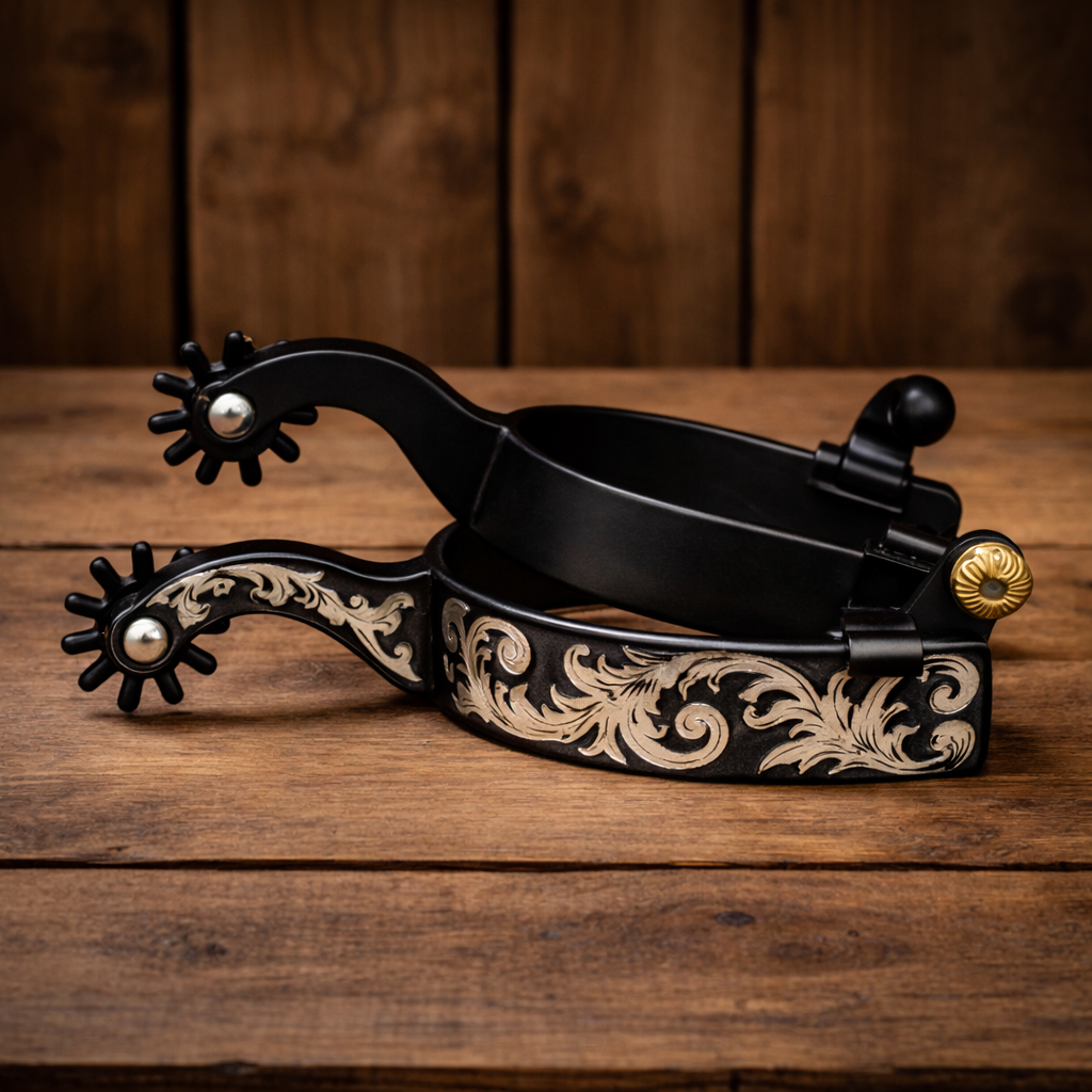 Western Sporen Silver Floral