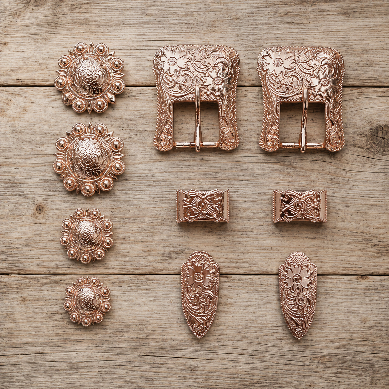 Schnallen & Conchoset Rose Gold
