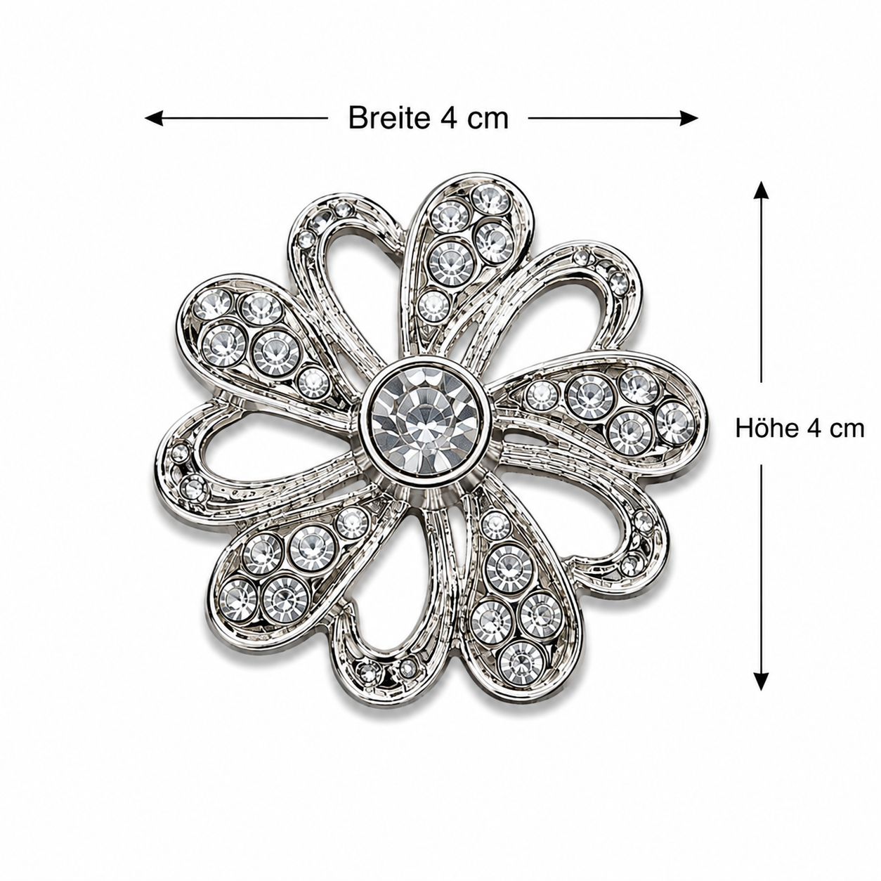 Flower Concho 1,5" mit Strass