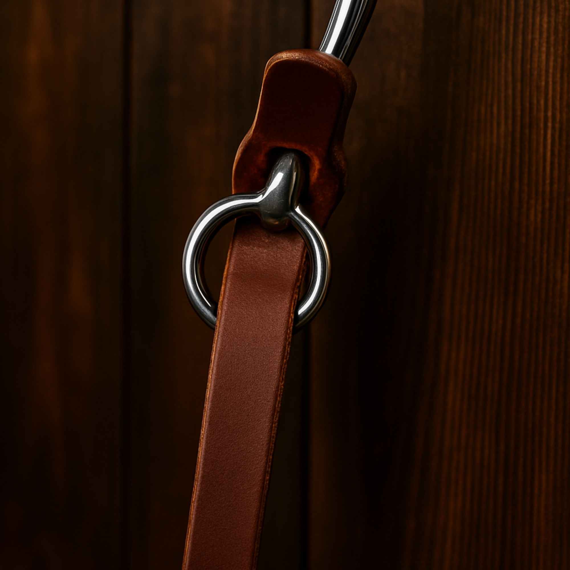 Zügel „No Loop“ dunkel geölt (Heavy Ends)