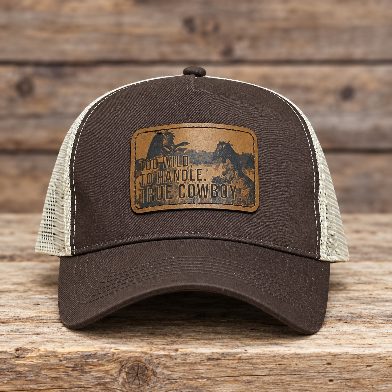 Trucker-Cap Too Wild to Handle – Chocolate Caramel