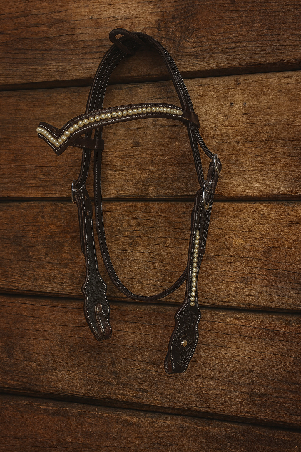 Westerntrense „Pearls Browband“ mit V-Stirnriemen