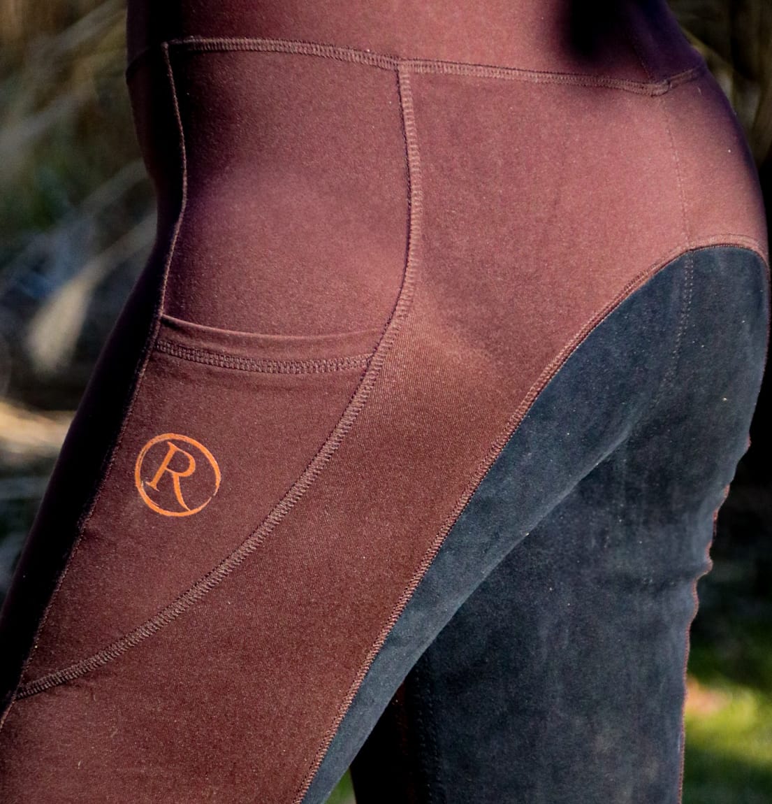 Reitleggings Kunstleder Sommer Vollbesatz