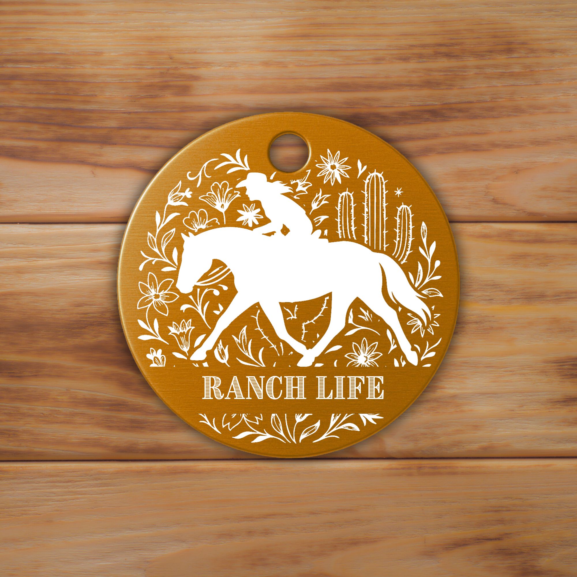 Schlüsselanhänger Western Personalisiert Logo Pferd