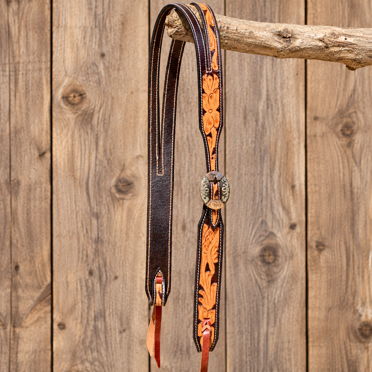 Trense Split Ear Einohr – Two Tone Leder