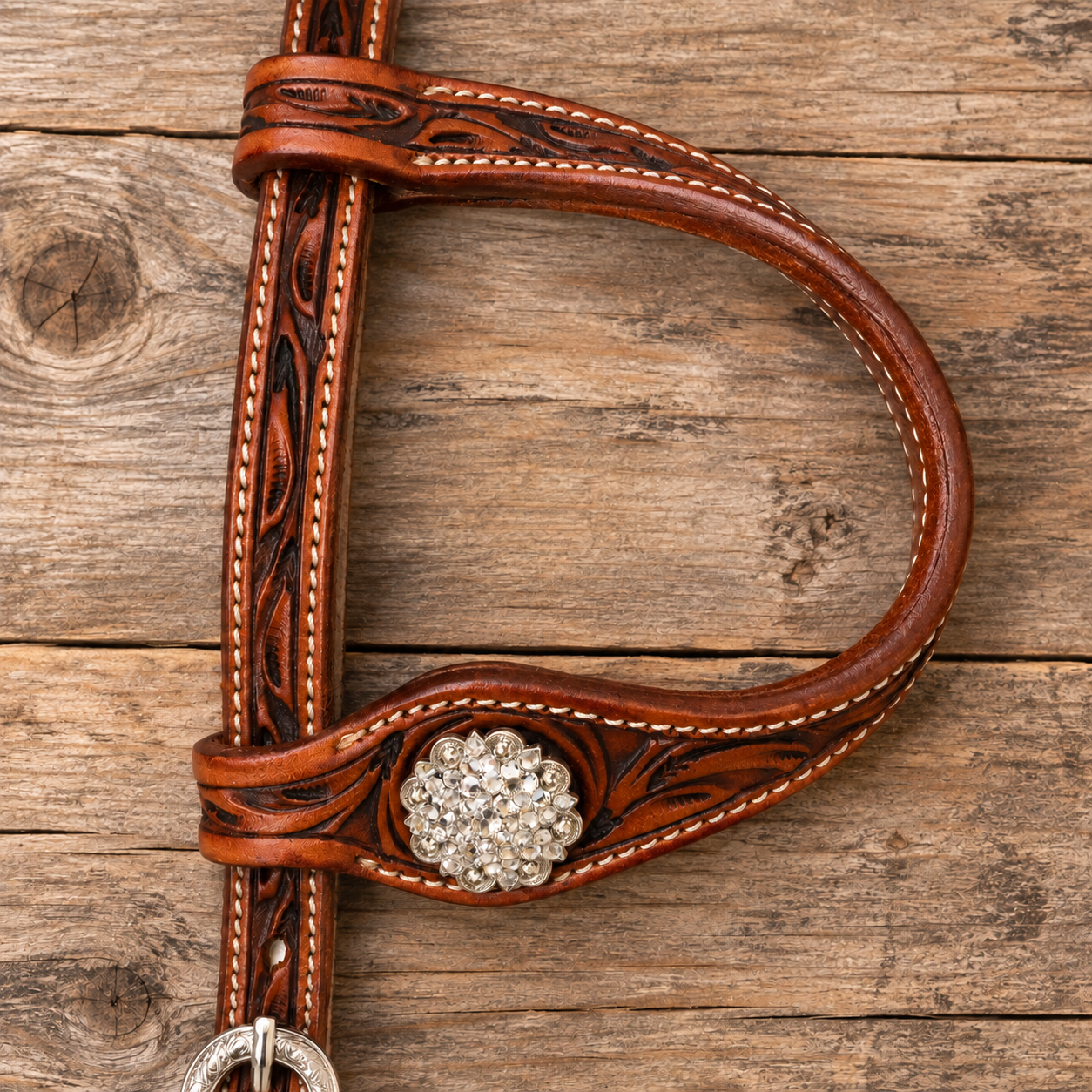 Silberner Berry Concho (schraubbar)