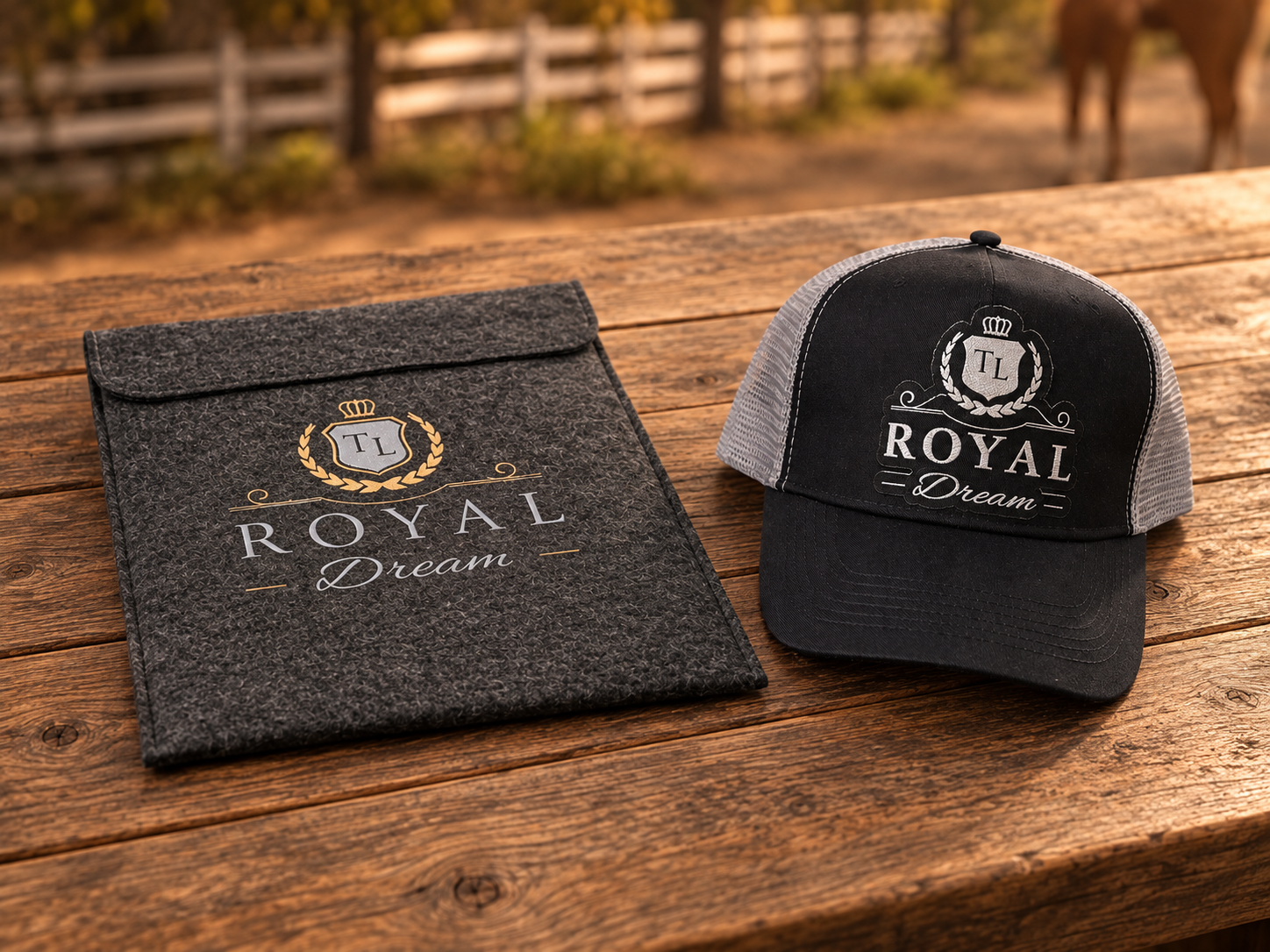 Cap und Tasche mit eigenem Logo