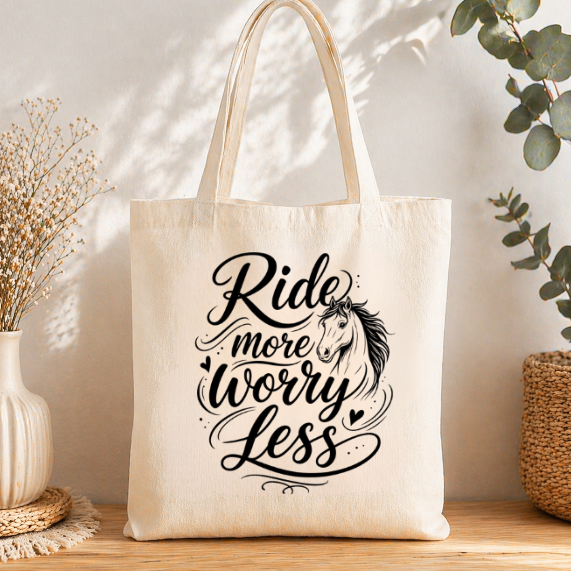 Baumwolltasche Pferdeliebe