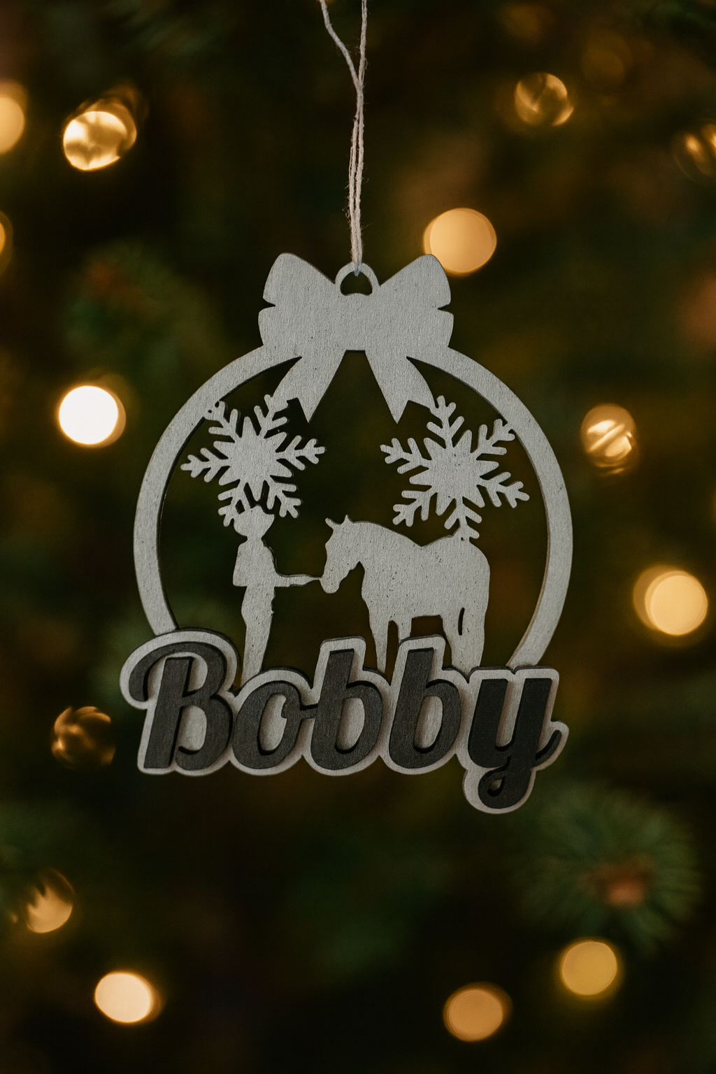 Weihnachtsbaumschmuck mit Personalisierung  Western | Isländer | Dressur | Springen – individuelle Pferde-Motive