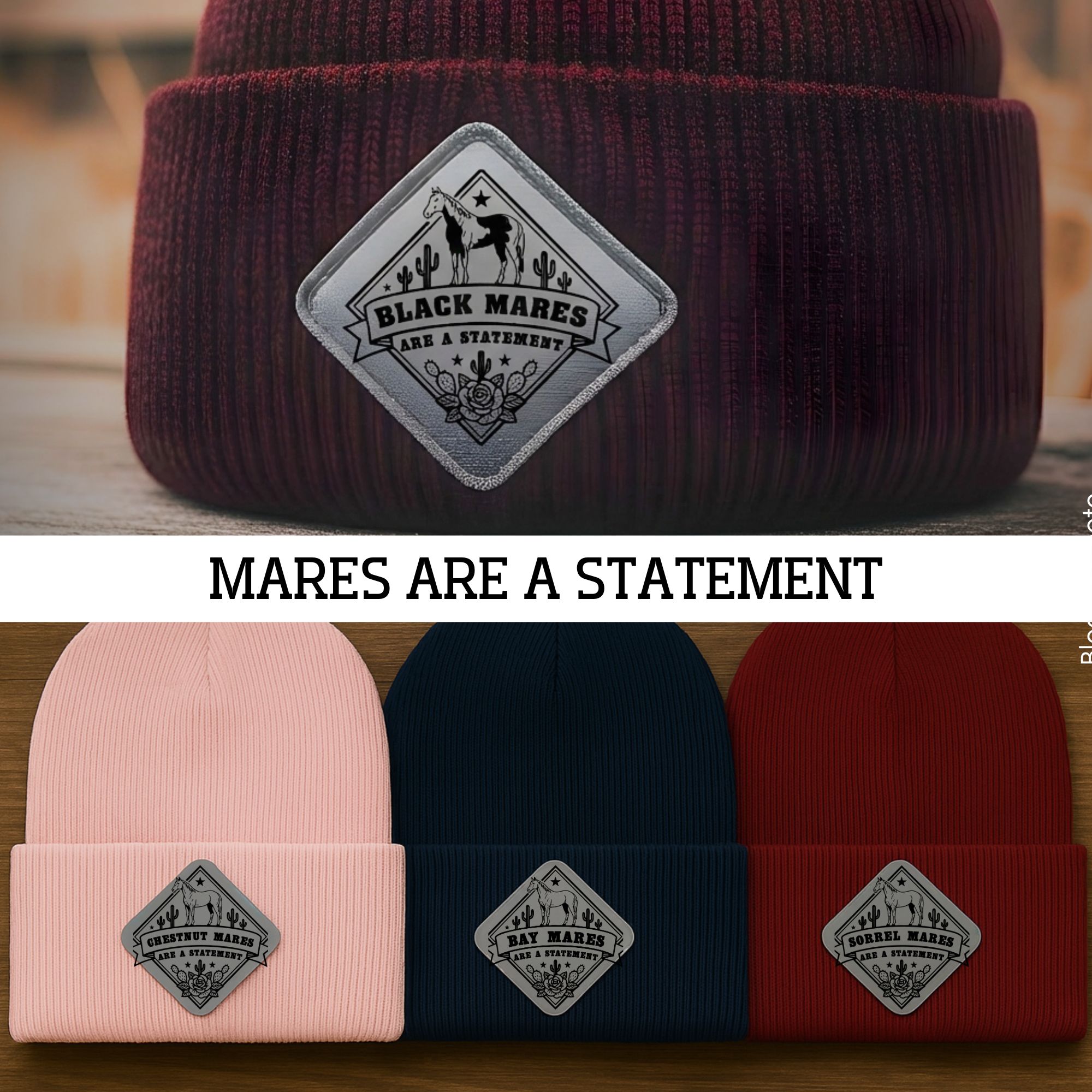 Showtack Beanie "Mares are a Statement" 