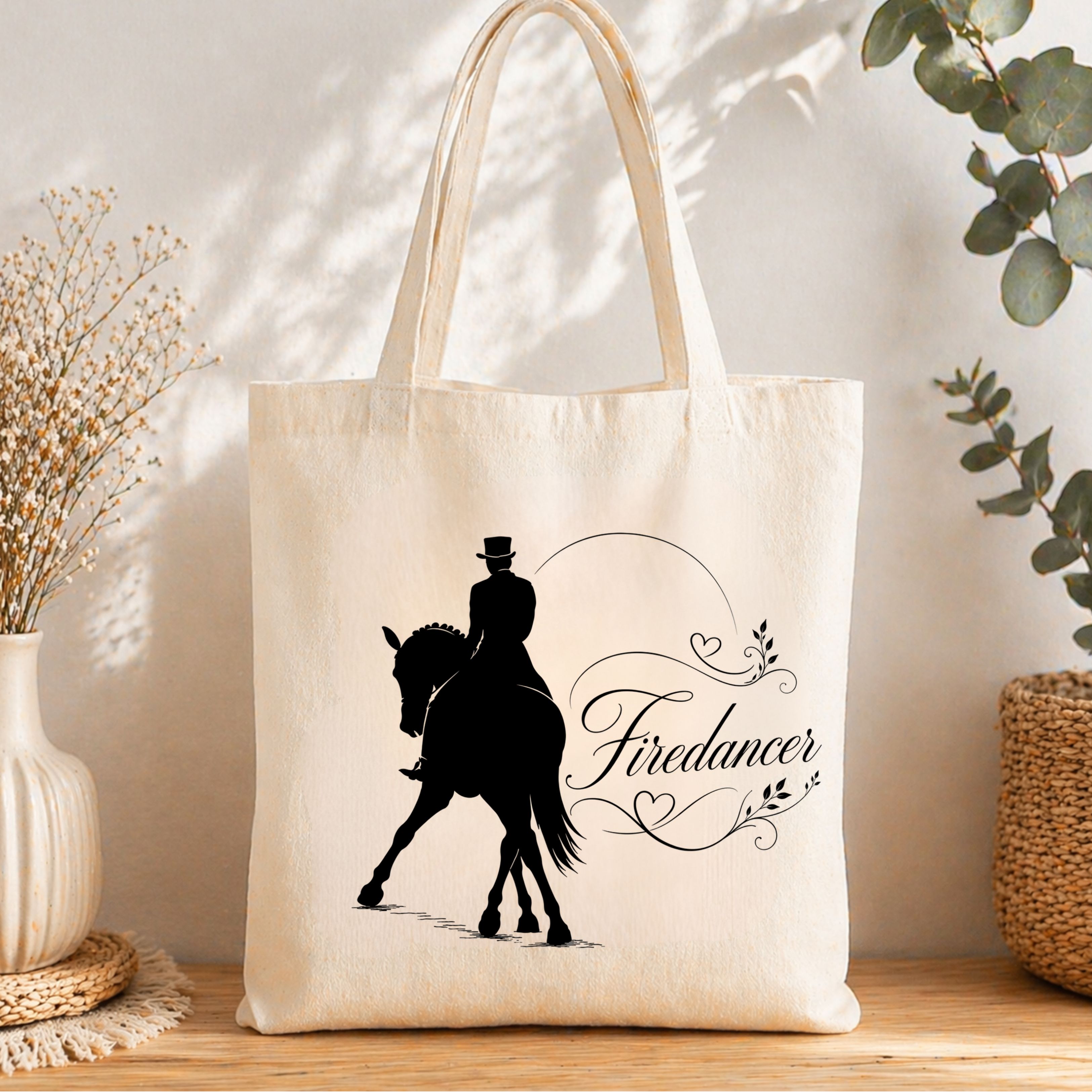 Bio-Baumwolltasche Dressurpferd