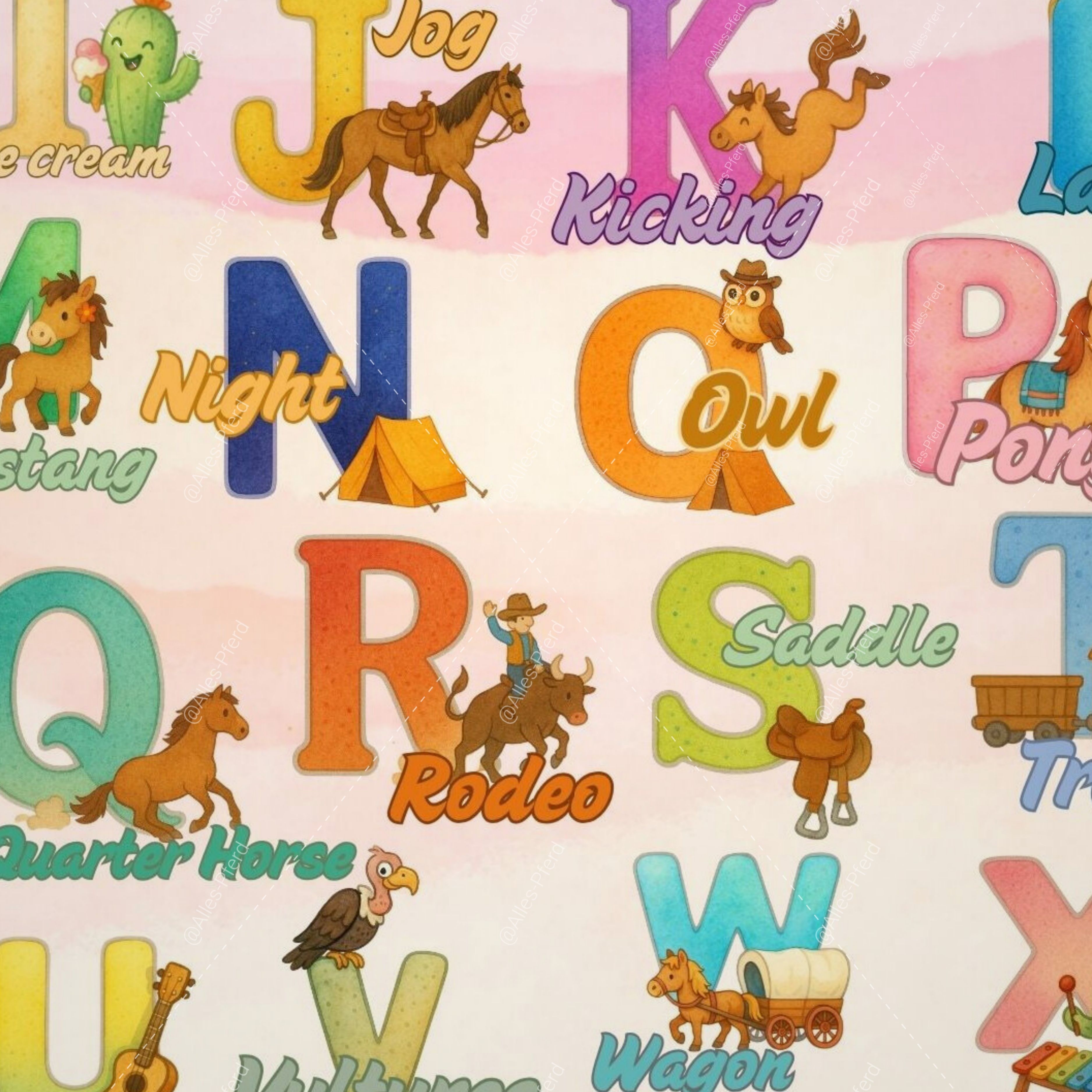 Poster Kinder Englisch Western