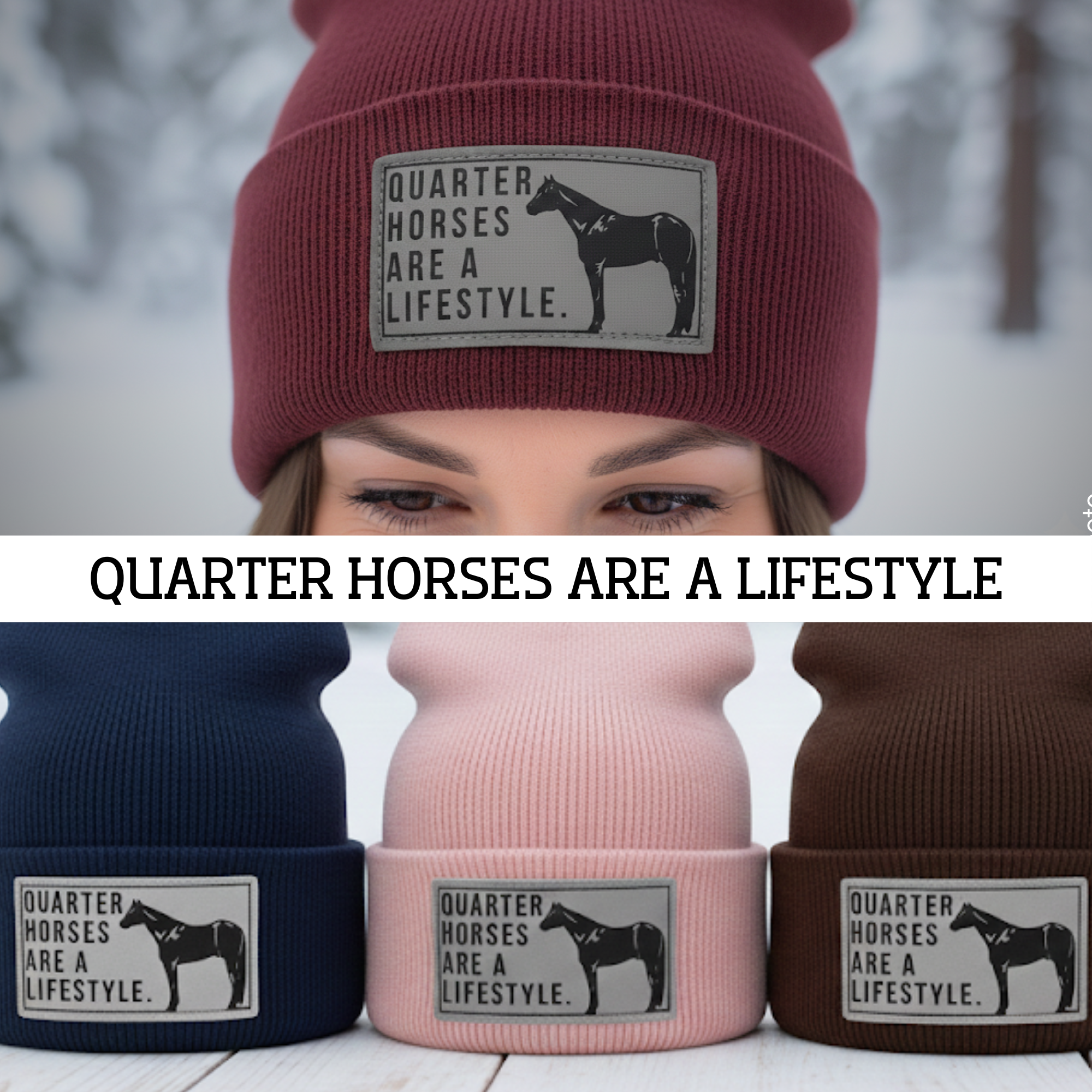 „Quarter Horses are a Lifestyle“ | Western Wintermütze I Beanie